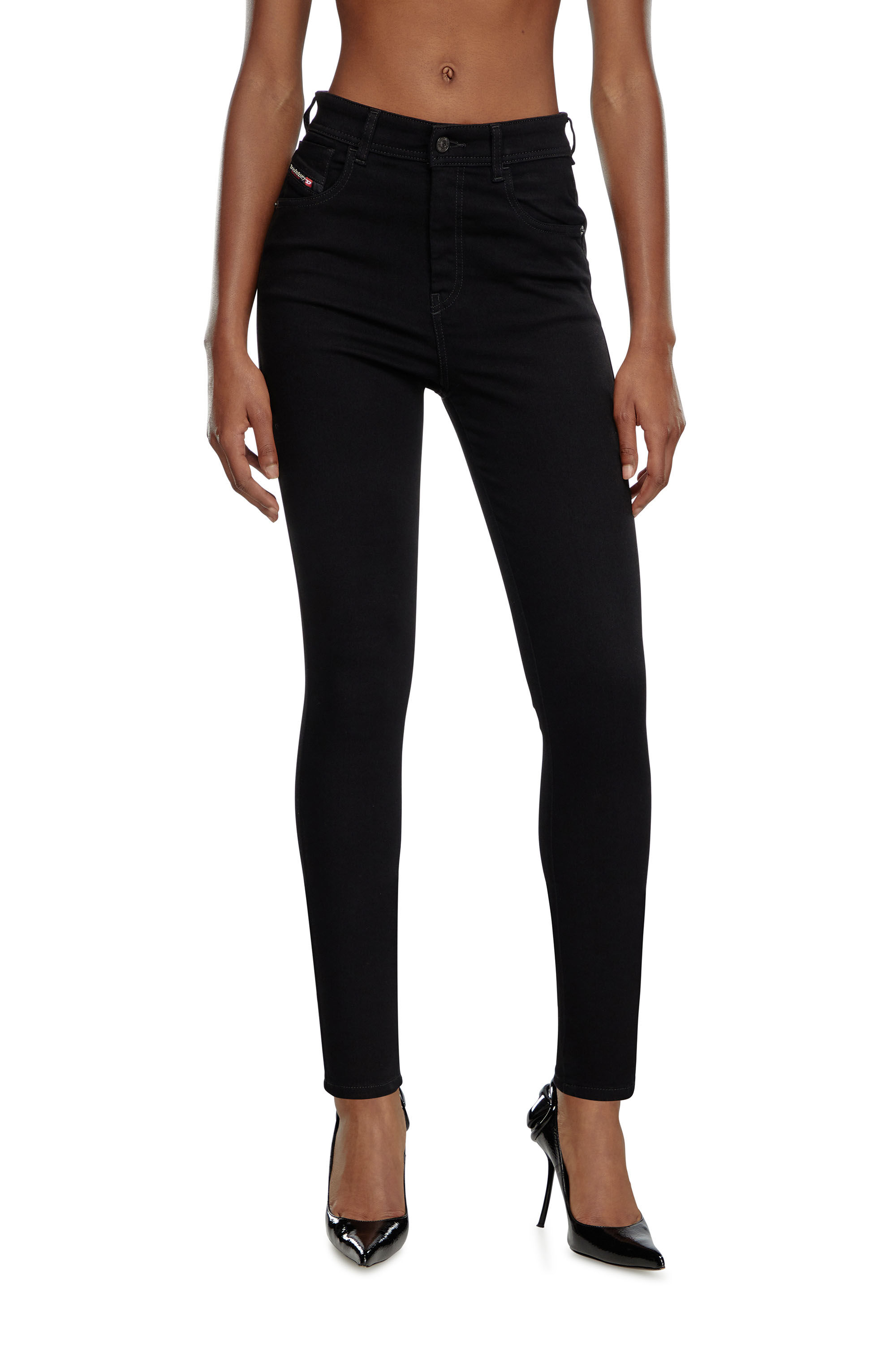 Diesel - Woman's Super skinny Jeans 1984 Slandy-High 069EF, Black/Dark grey - 3