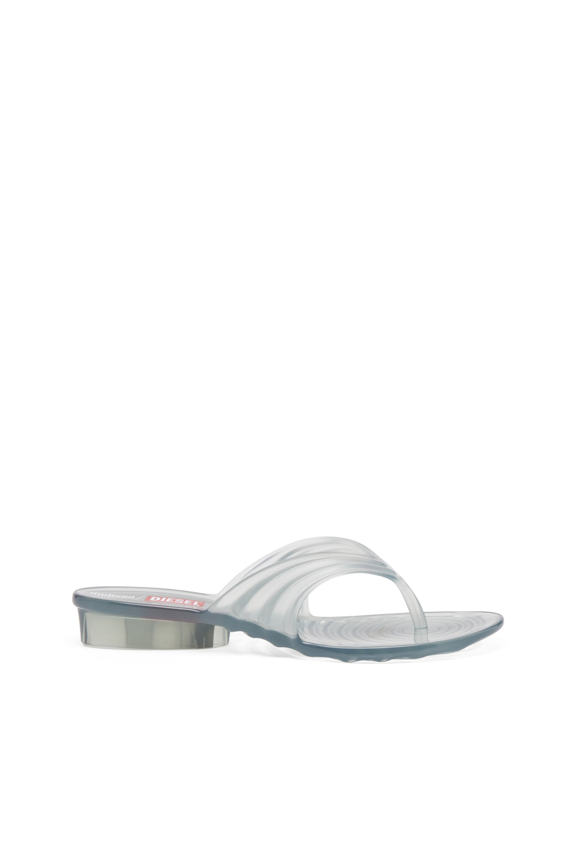 Diesel - MELISSA QUANTUM THONG, Woman's Sculptural flip-flops in Melflex&reg; in Light Grey - 1