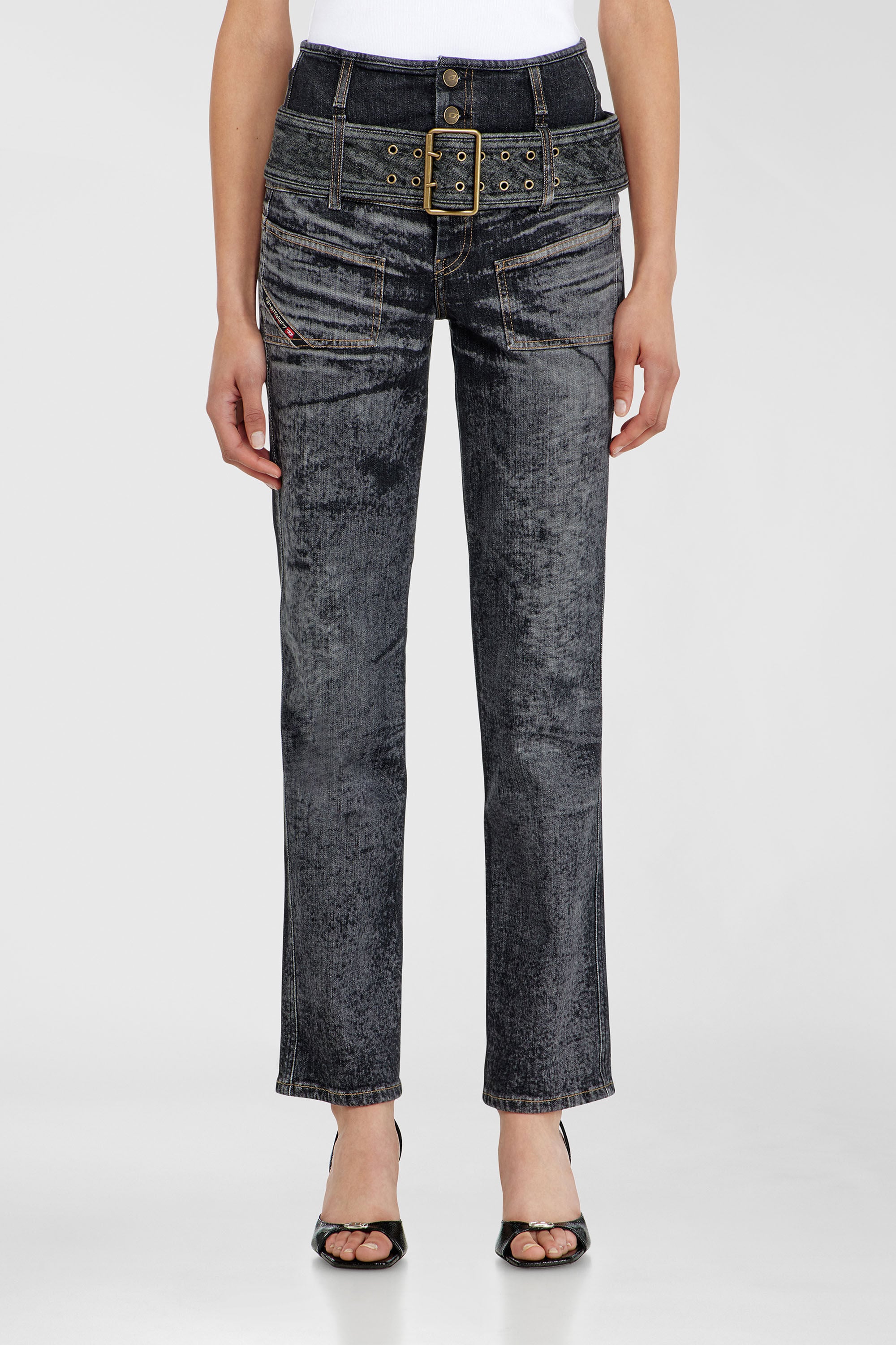 Diesel - Woman's Slim Jeans D-Gorina 09Q30, Black/Dark grey - 4