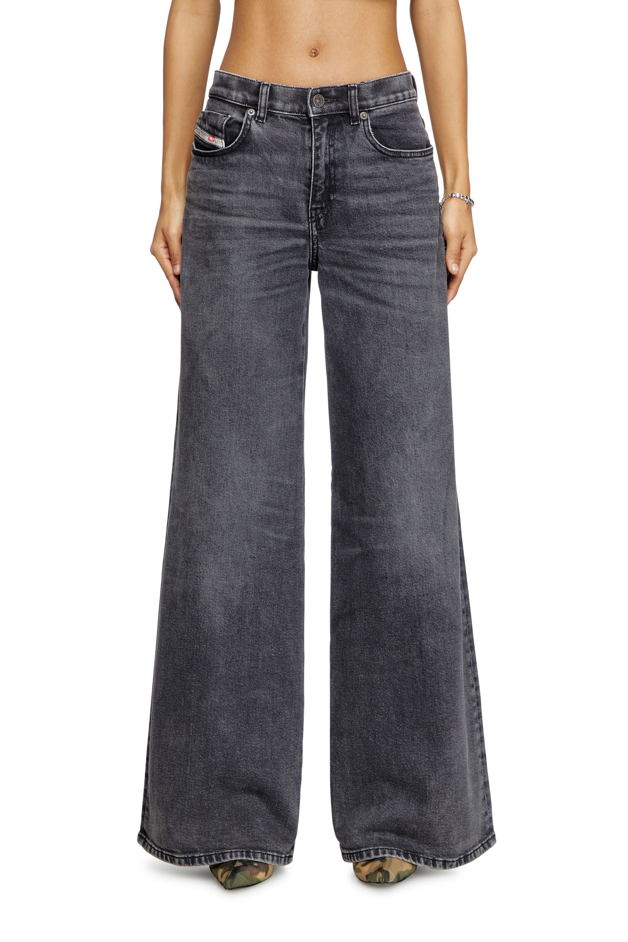 クコの実【DIESEL】LOWRISE FLARE JEANS 2752P Women's Flare, Puddle Jeans | Medium blue | Diesel 1978 D-Akemi