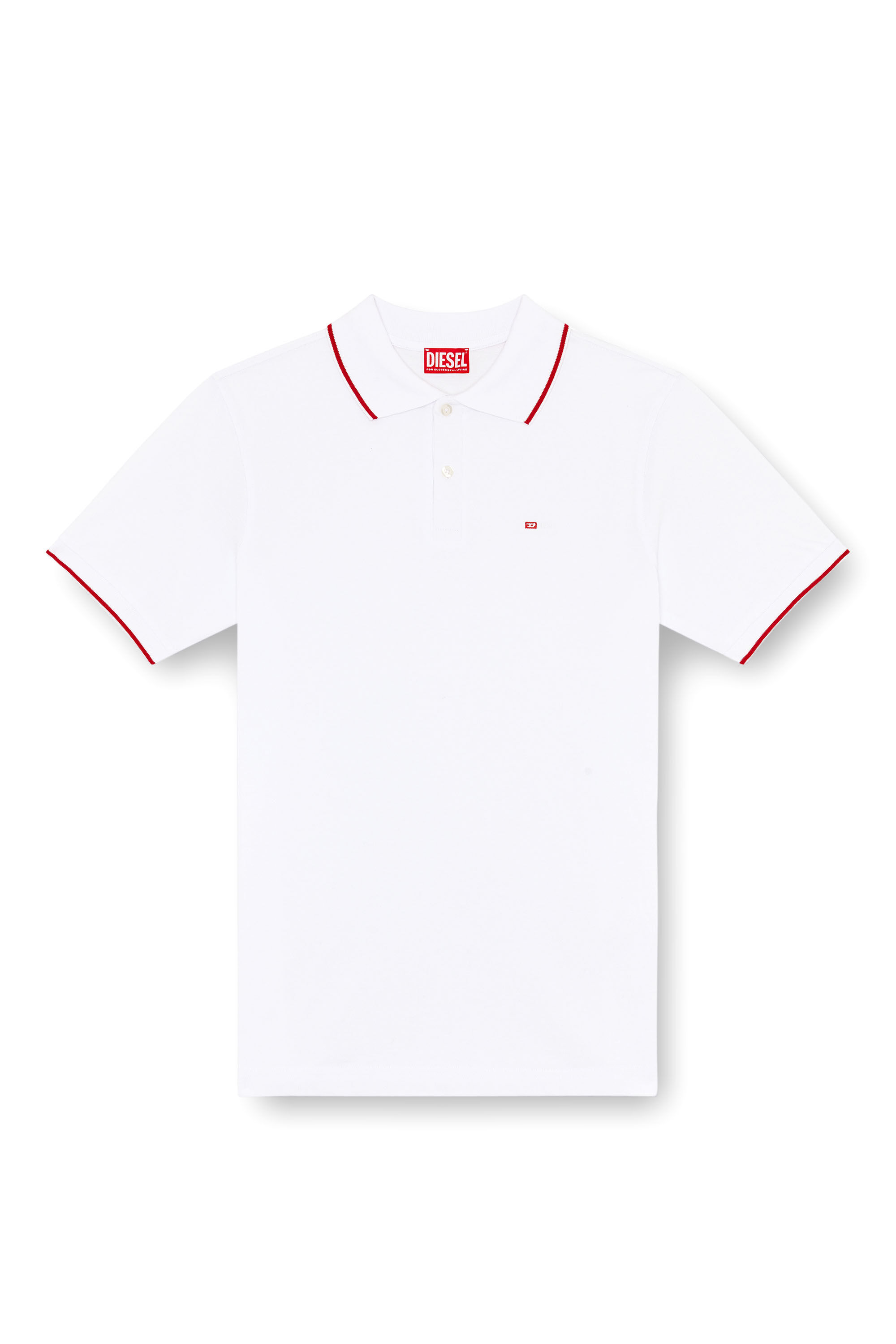 Diesel - T-FERRY-MICRODIV, Man's Polo shirt with micro Diesel embroidery in White - 2