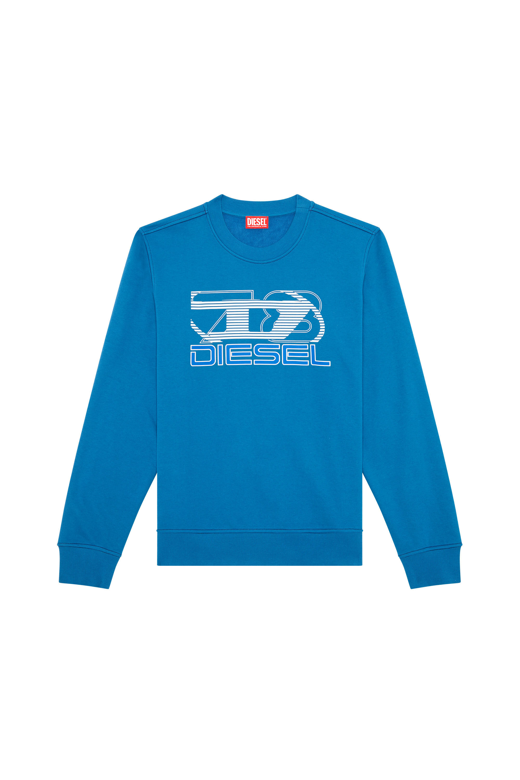 Diesel - S-GINN-K43, Man's Sweatshirt with logo print in Blue - 2