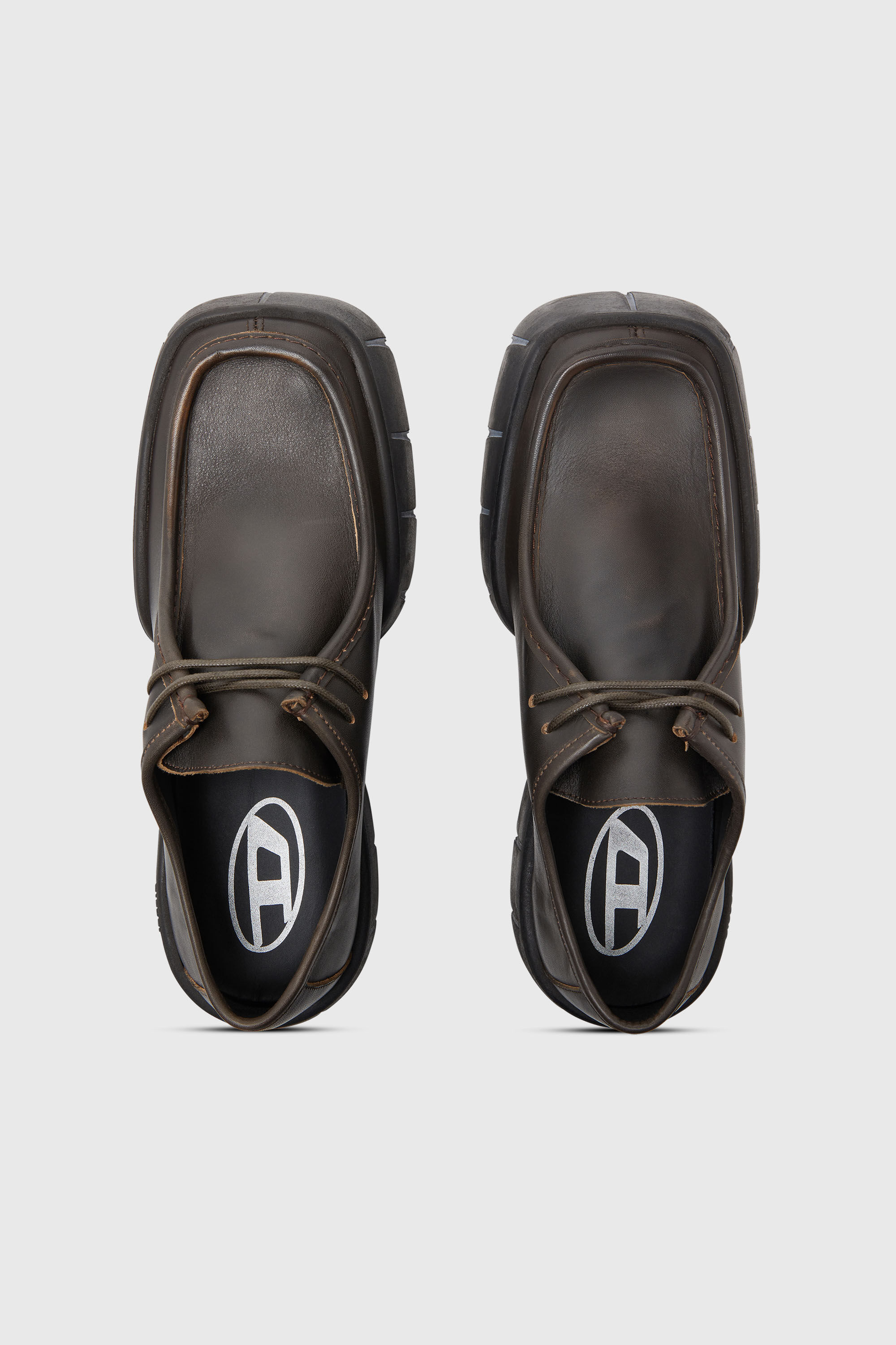 Diesel - D-TEX WB, Man's D-Tex-Moccasin-style shoes in brushed leather in Brown - 5