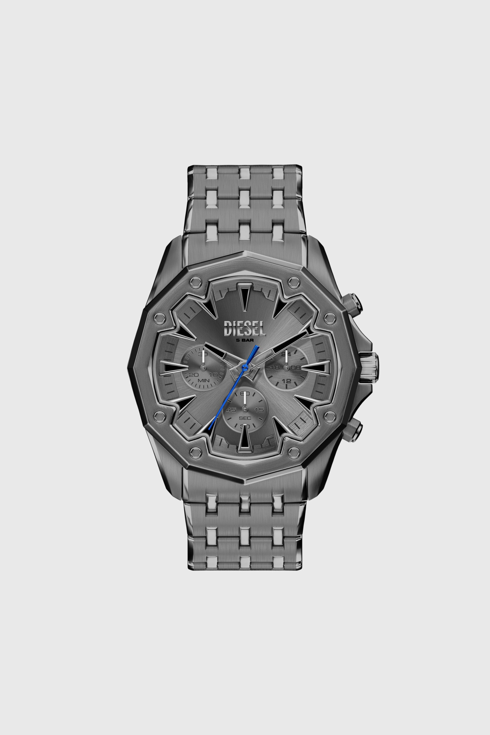 Men's Spiked stainless steel watch | Grey | Diesel TG