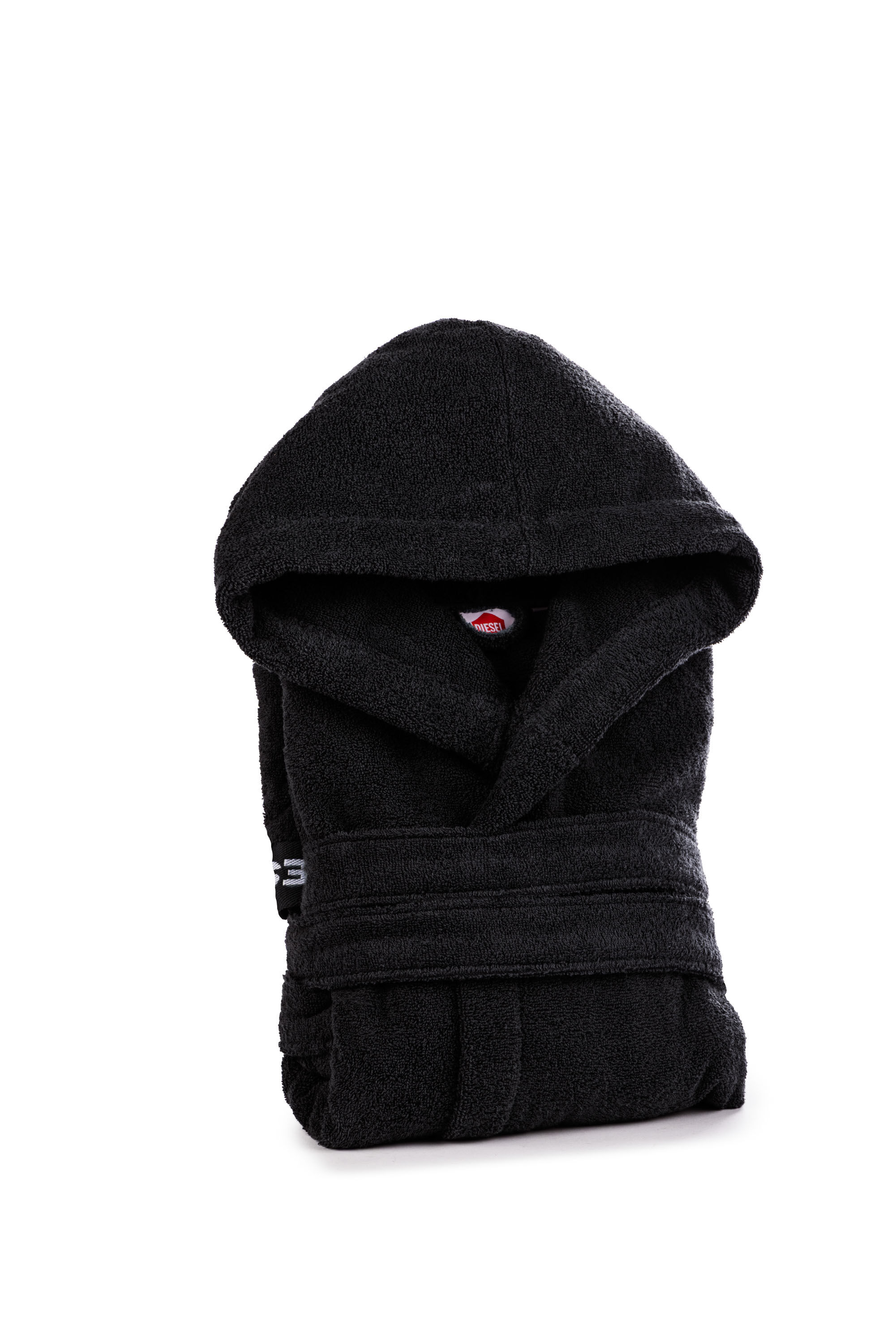 Diesel - 1015125 LOGO-COTTON BATHROBE SIZE XL/XXL, Unisex's Logo-Cotton Terry Bathrobe, XL/XXL size in Black - 1