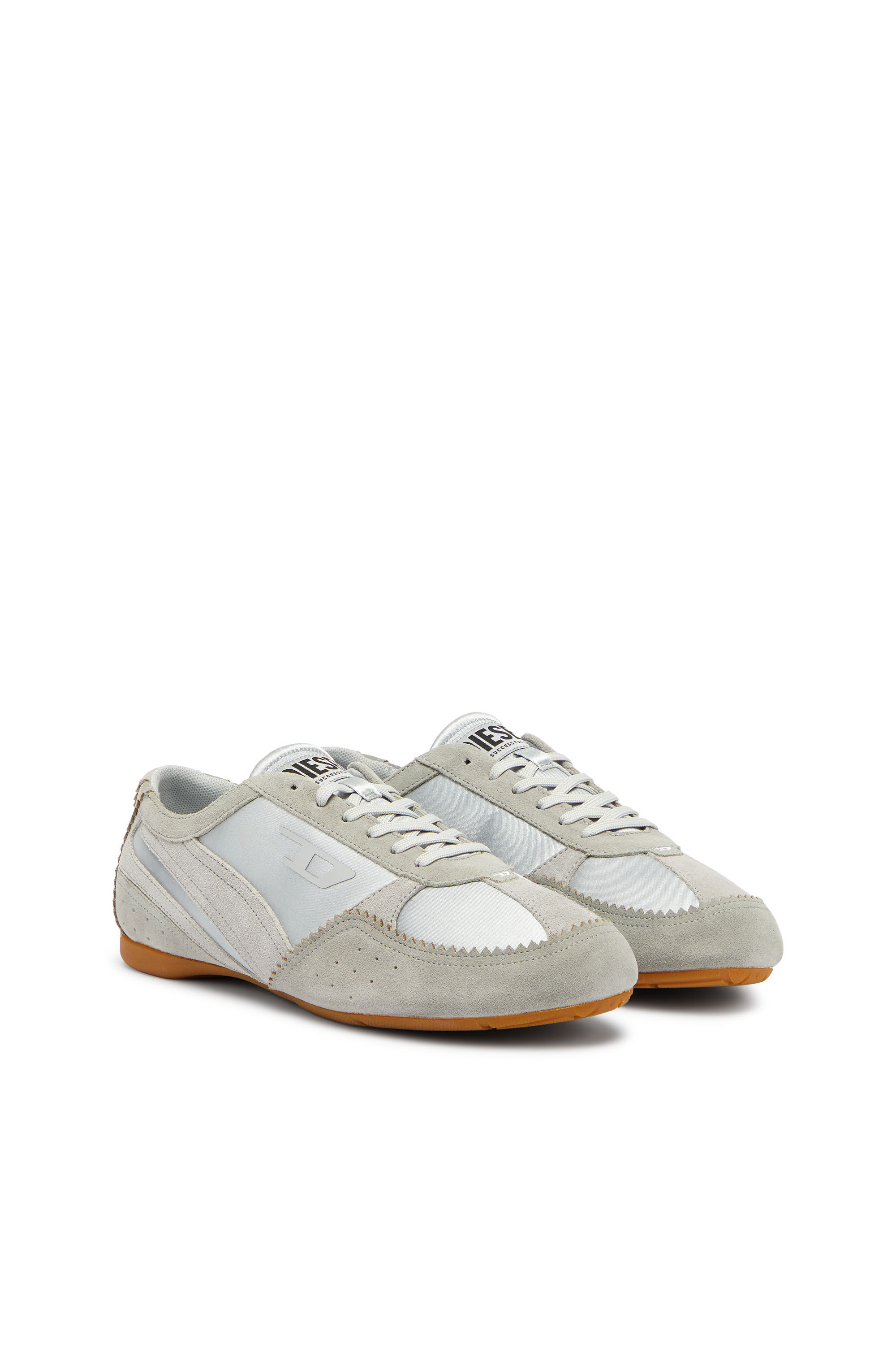 Diesel - D-MILE LOW II W, Woman's D-Mile-Flat sneakers with suede overlays in Light Blue - 2