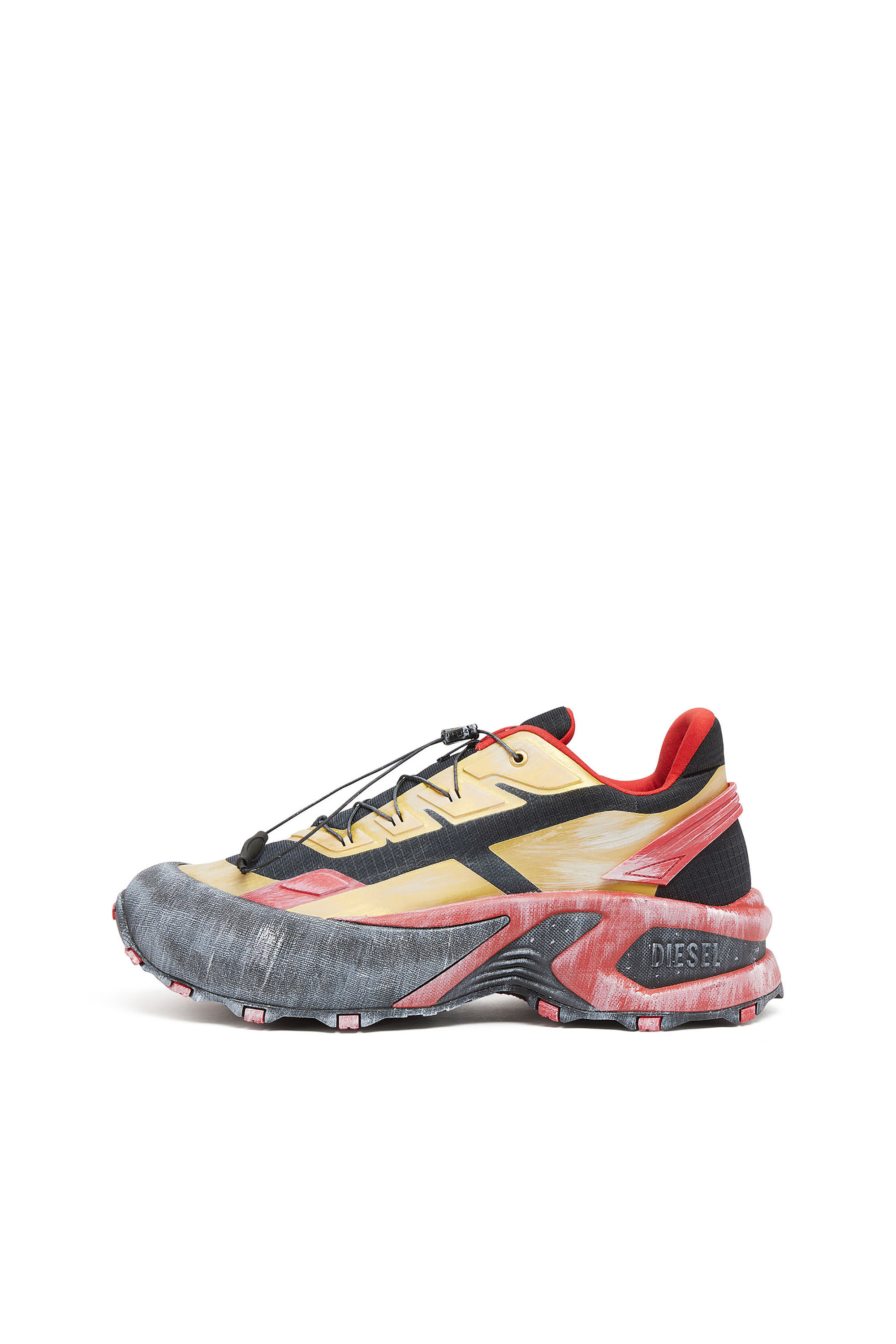 Diesel - D-CAGE RUNNER, Man's D-Cage-Distressed chunky sneakers in ripstop in Multicolor - 8