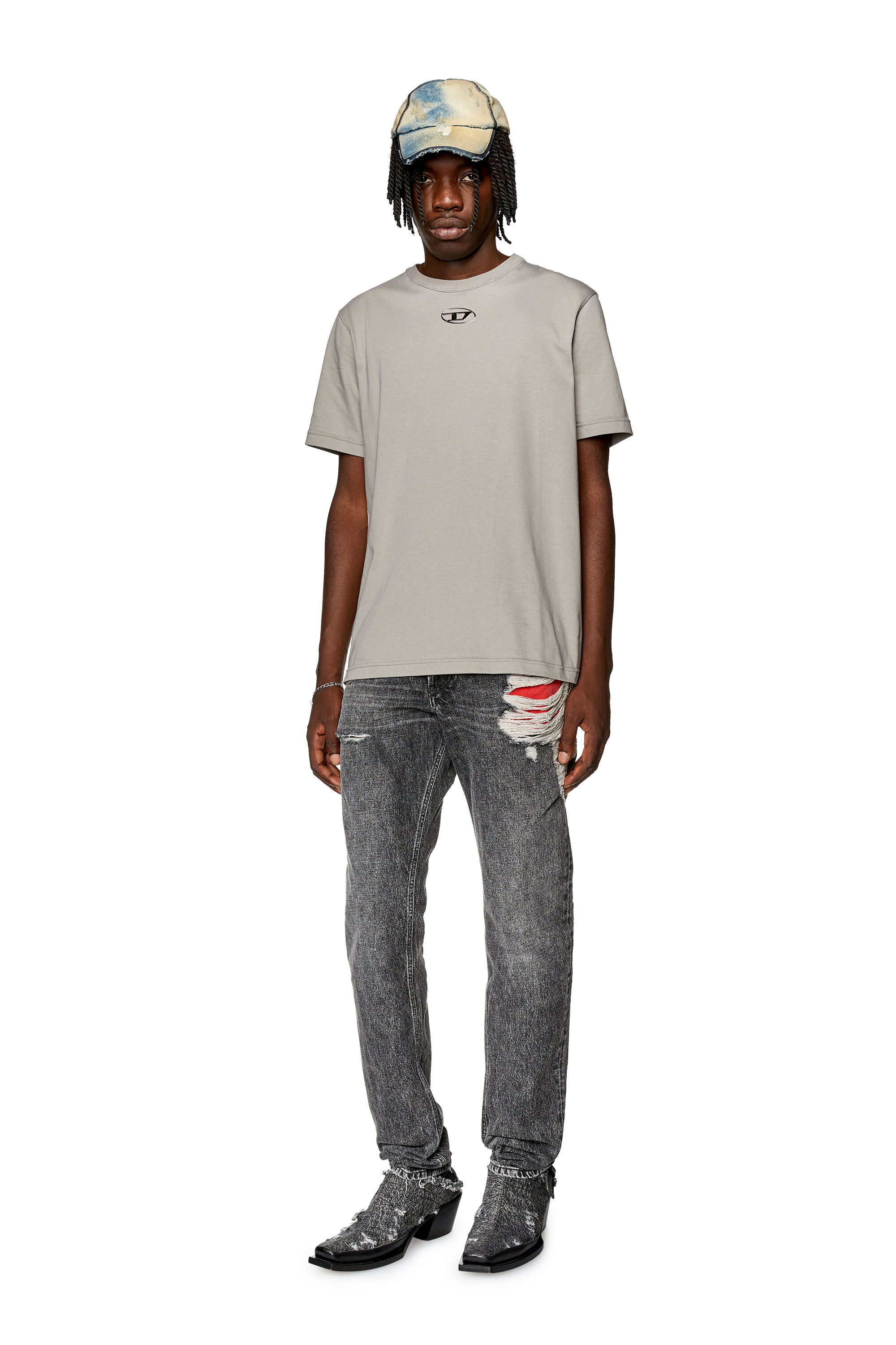 Diesel - T-JUST-OD, Light Grey - Image 1