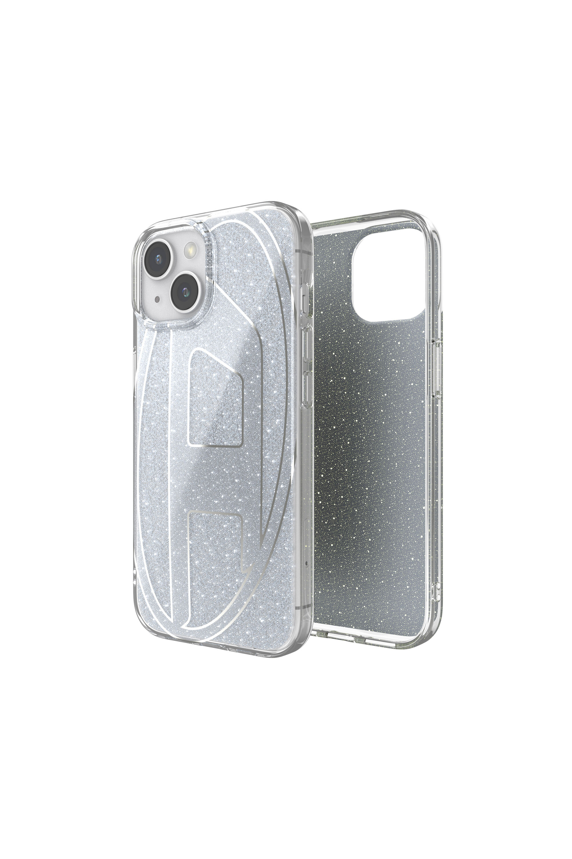 Diesel - 60031 AOP CASE, Unisex's Glitter Case for iP 15 in Silver - 1