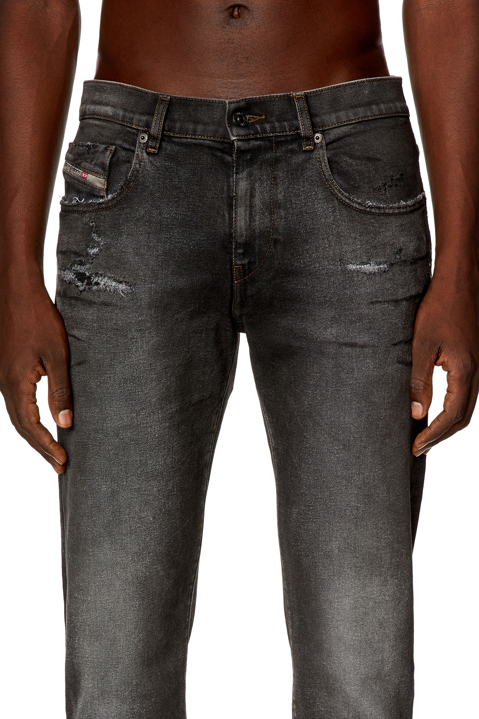 Diesel - Slim Jeans 2019 D-Strukt E9D78, Black/Dark grey - Image 3