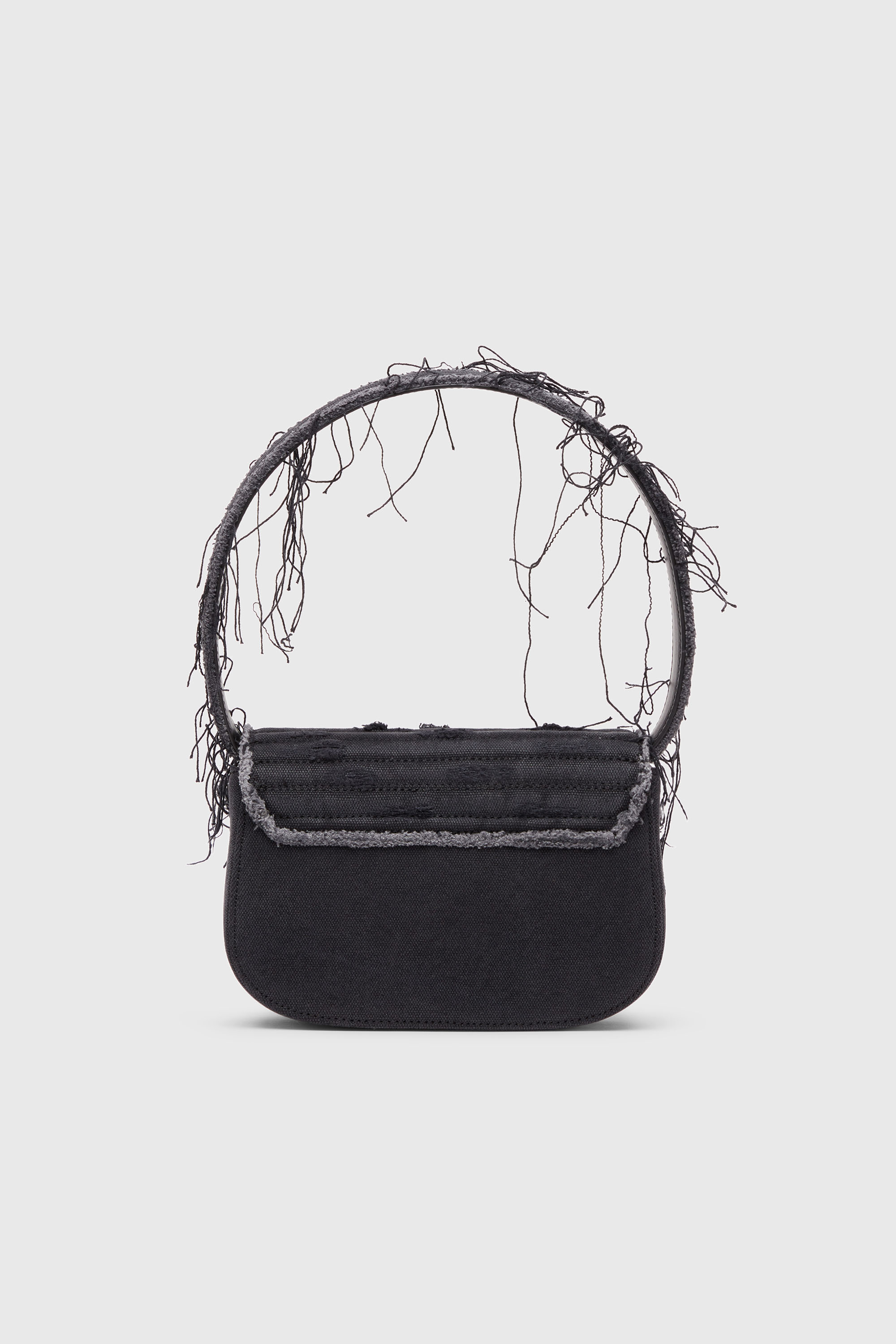 Diesel - 1DR, Woman's 1DR-Iconic shoulder bag in canvas and leather in Black - 2