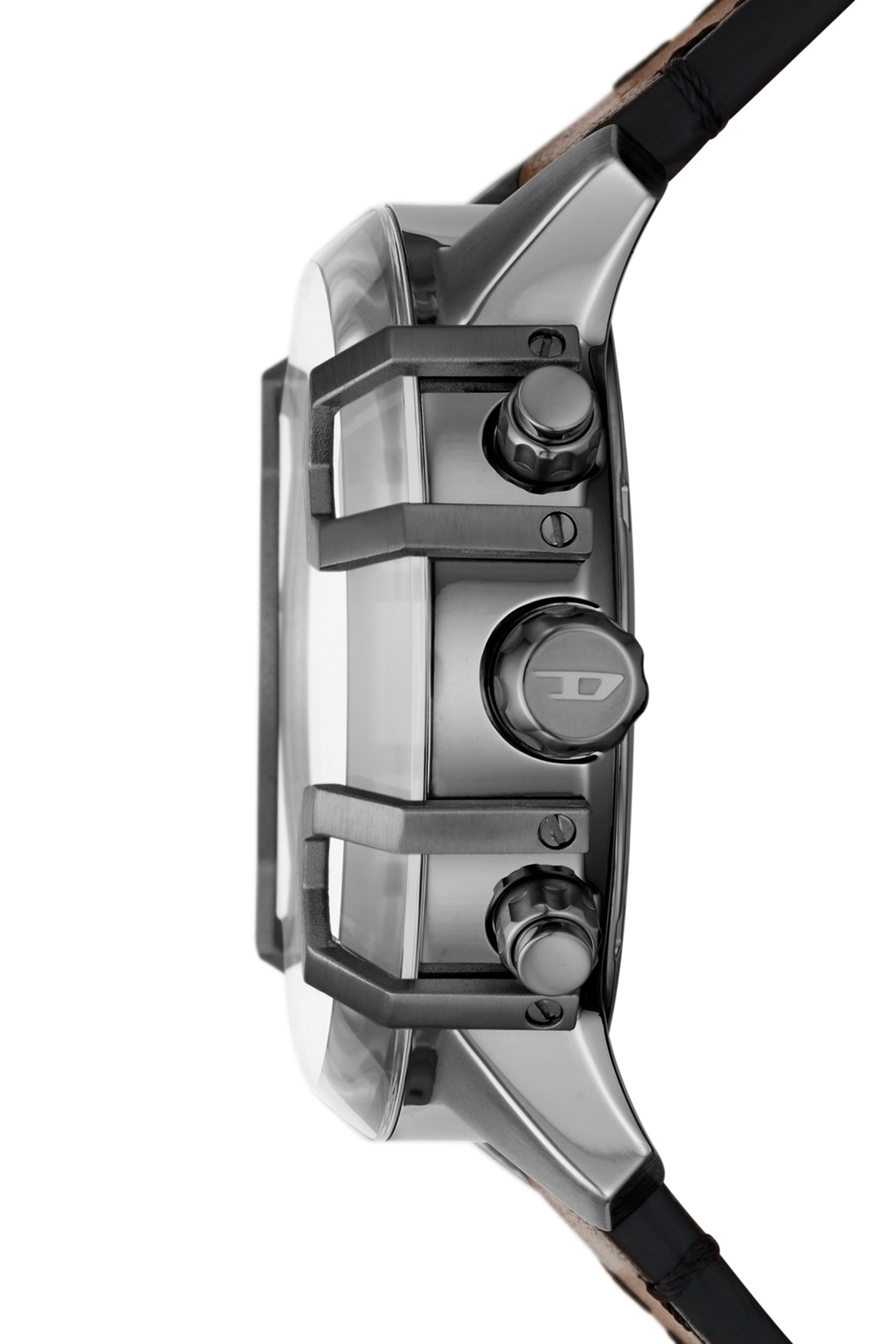 Diesel - DZ4604, Man's Griffed Chronograph Brown Leather Watch in Brown - 3