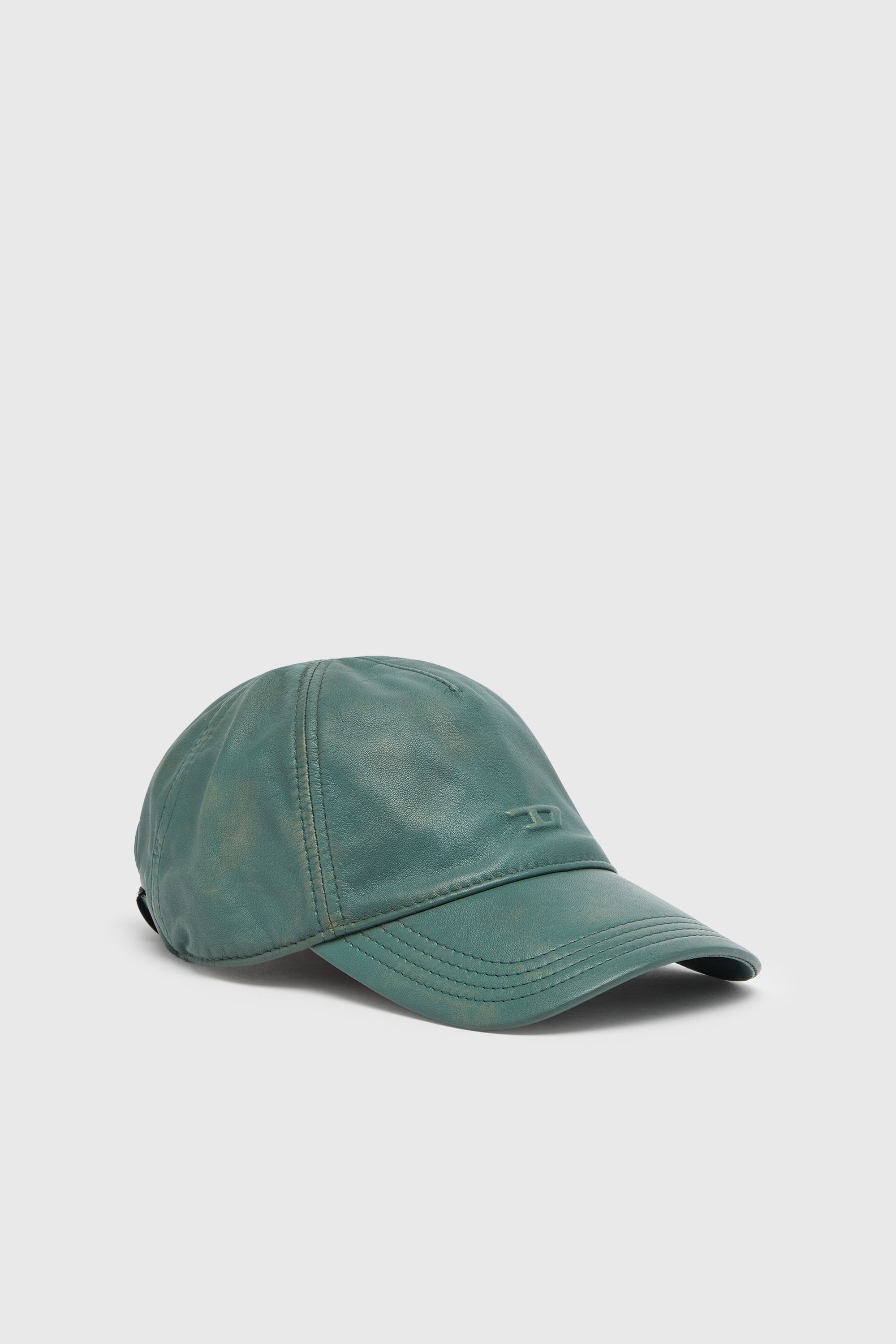 Diesel - C-ASPO, Man's Baseball cap in treated leather in null - 1