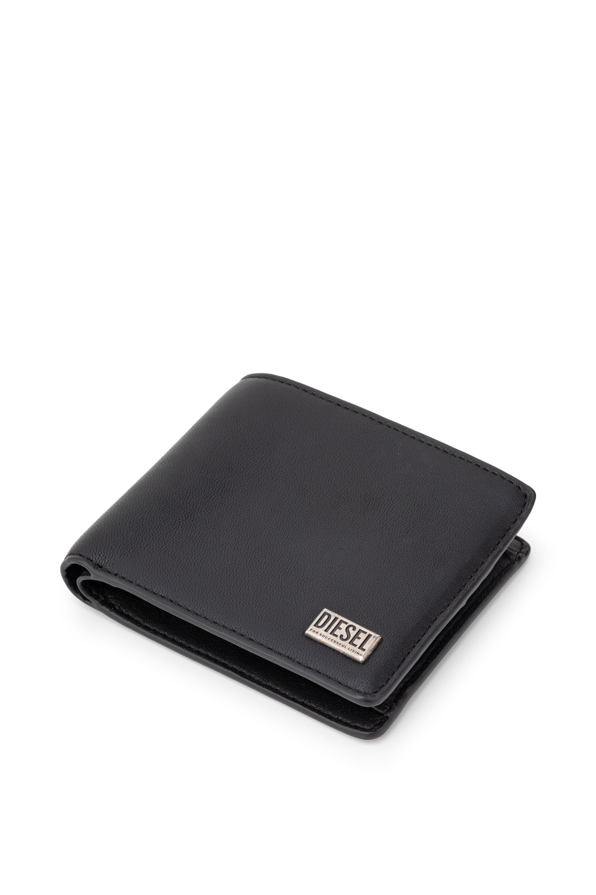 Diesel - BISCOTTO BI FOLD COIN S 3D, Man's Bi-fold wallet in semi gloss leather in null - 4