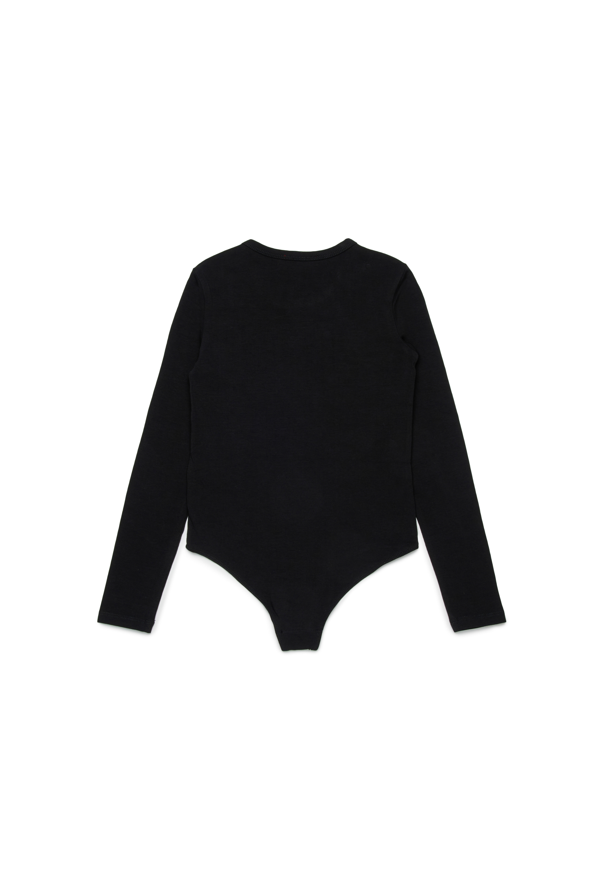 Diesel - BALAT, Woman's Cotton bodysuit with long sleeves in Black - 2
