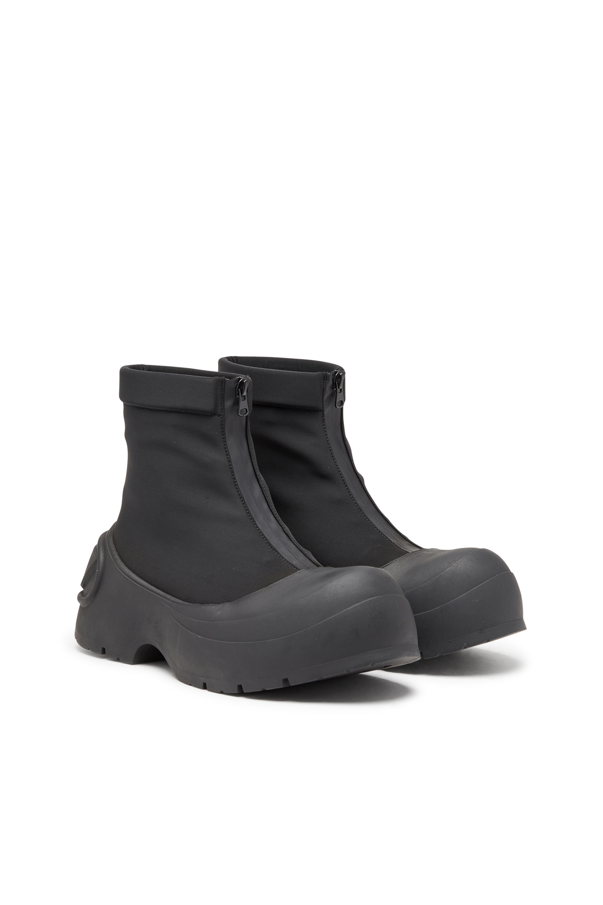 Diesel - D-DONALD CH, Man's D-Donald-Rubber-trimmed ankle boots in Black - 3