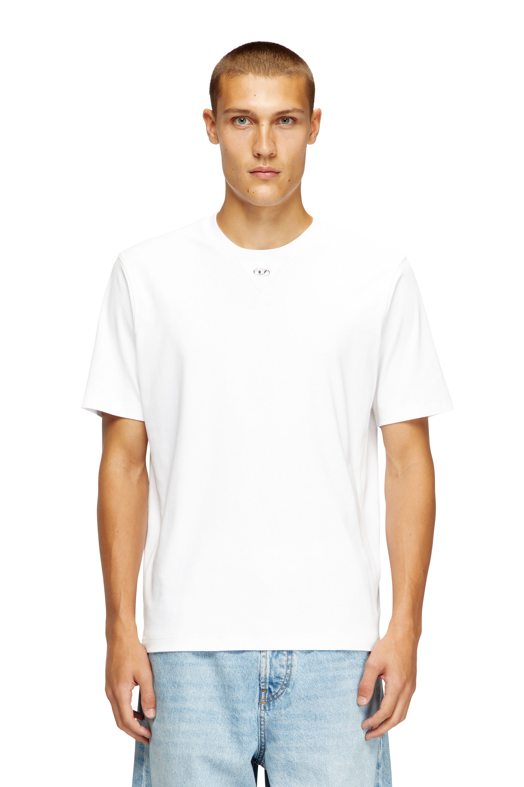 Diesel - T-MADJUST-TR, Man's Regular T-shirt with crew neck and Oval D in null - 1