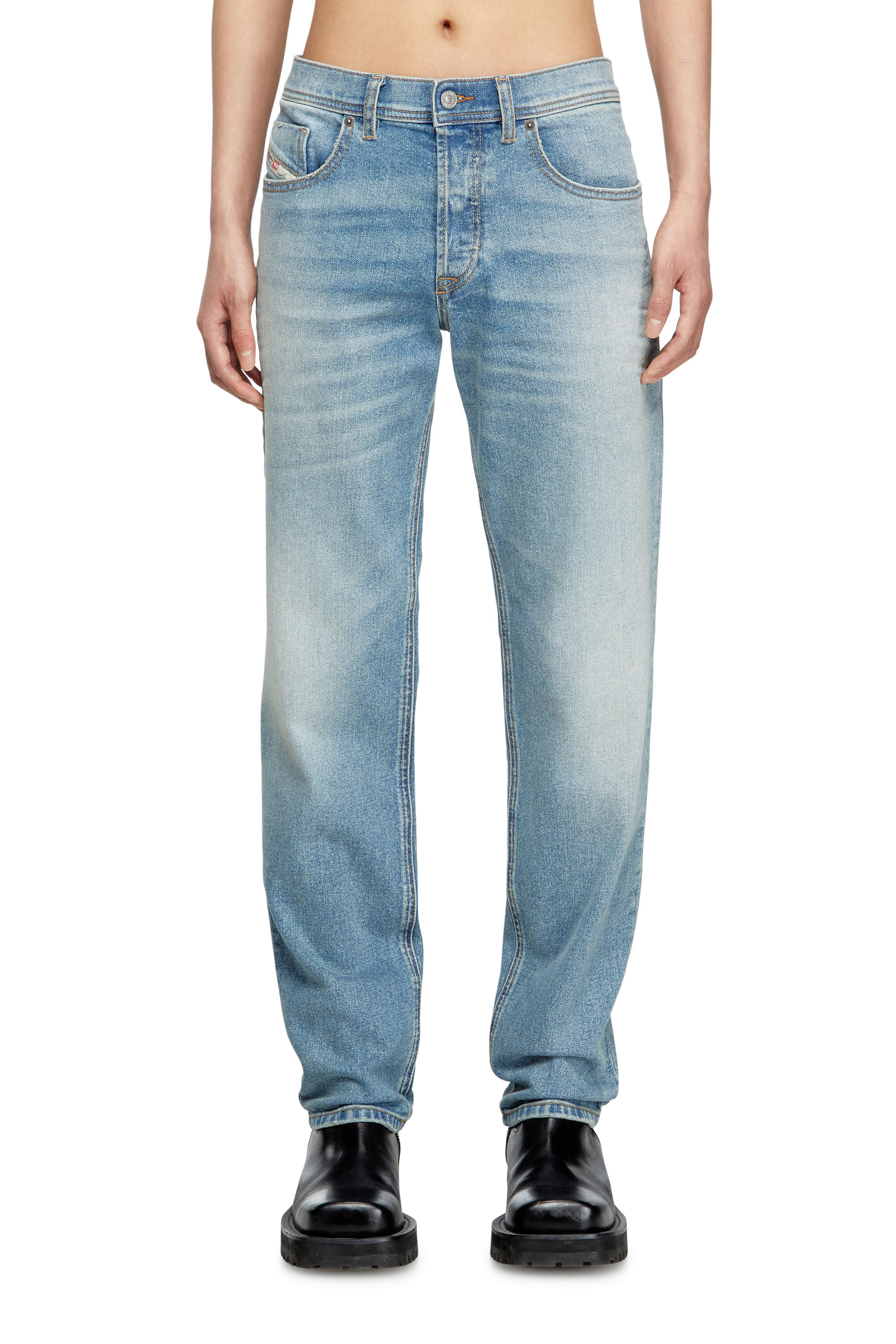 Regular Jeans 2023 D-Finitive 0DBEH, Light Blue Diesel - Man's Regular Jeans 2023 D-Finitive 0DBEH, Light Blue - 3