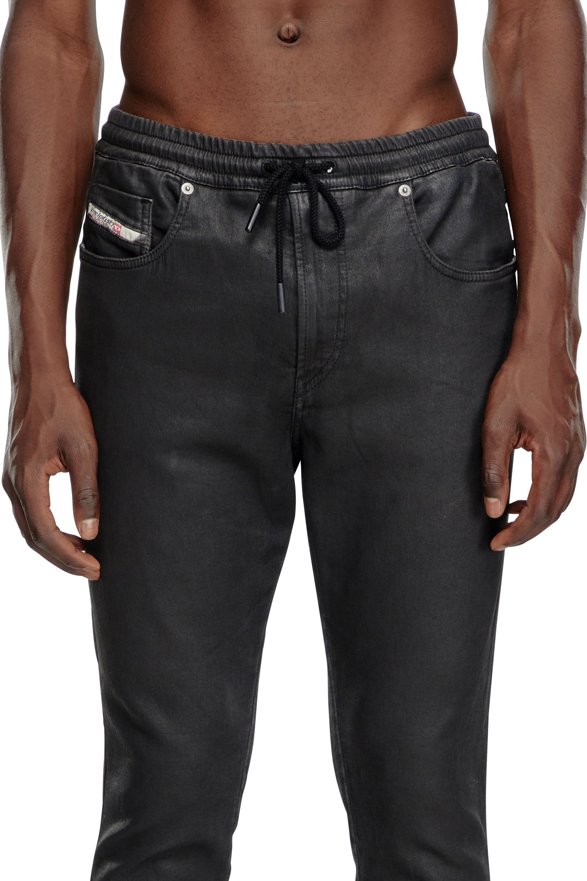 Diesel - Man's Slim 2060 D-Strukt Joggjeans® 068LP, Black/Dark grey - 4