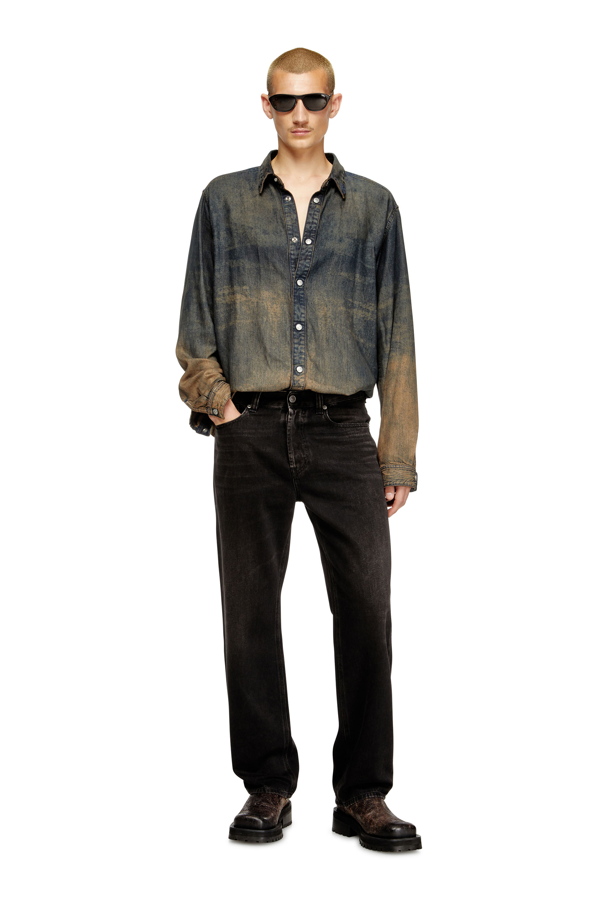 Diesel - Man's Regular Jeans 2024 D-Macs 09J96, Black/Dark grey - 1