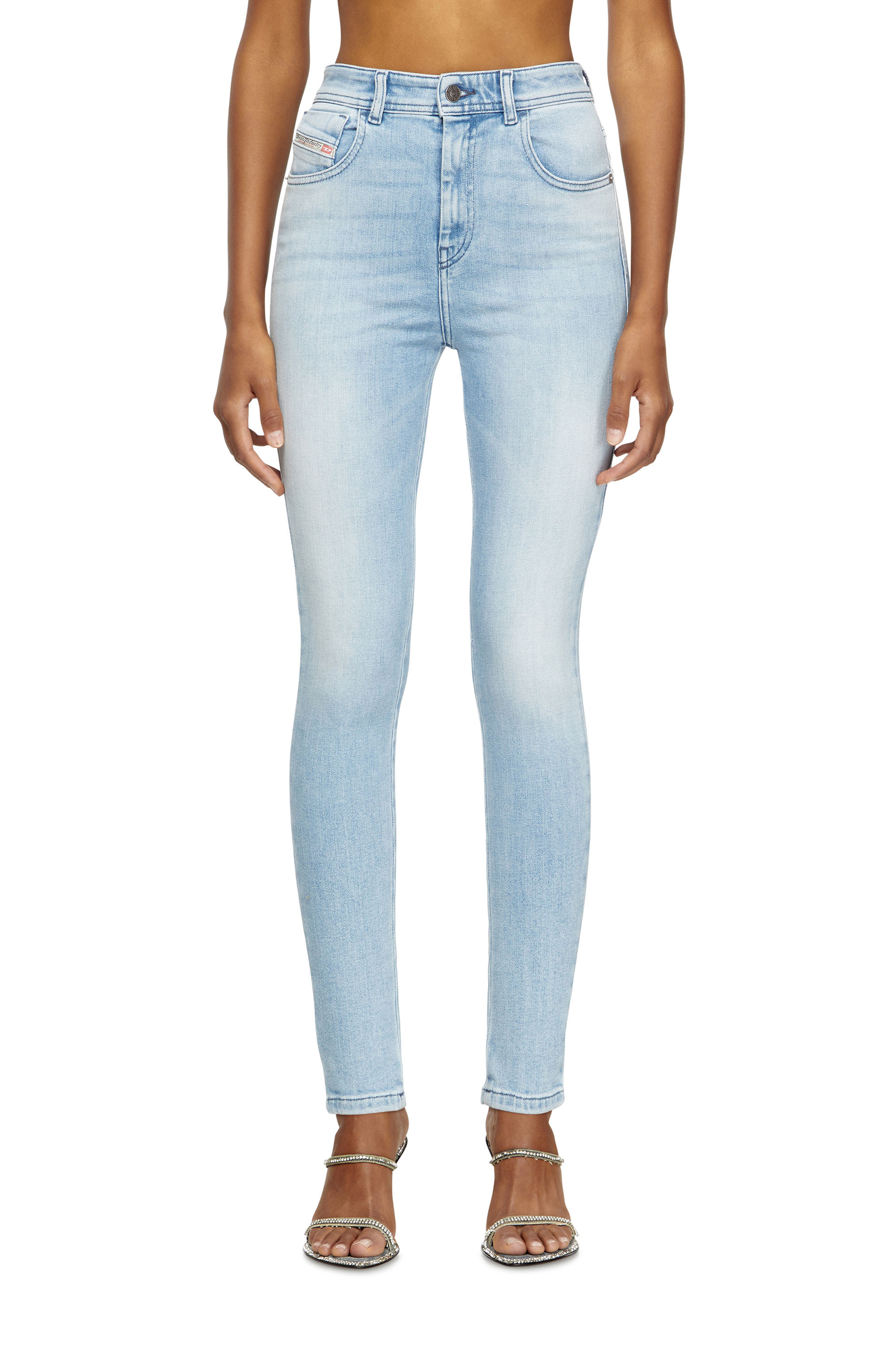 Diesel - Woman's Skinny Jeans 1984 Slandy-High 09M05, Light Blue - 3
