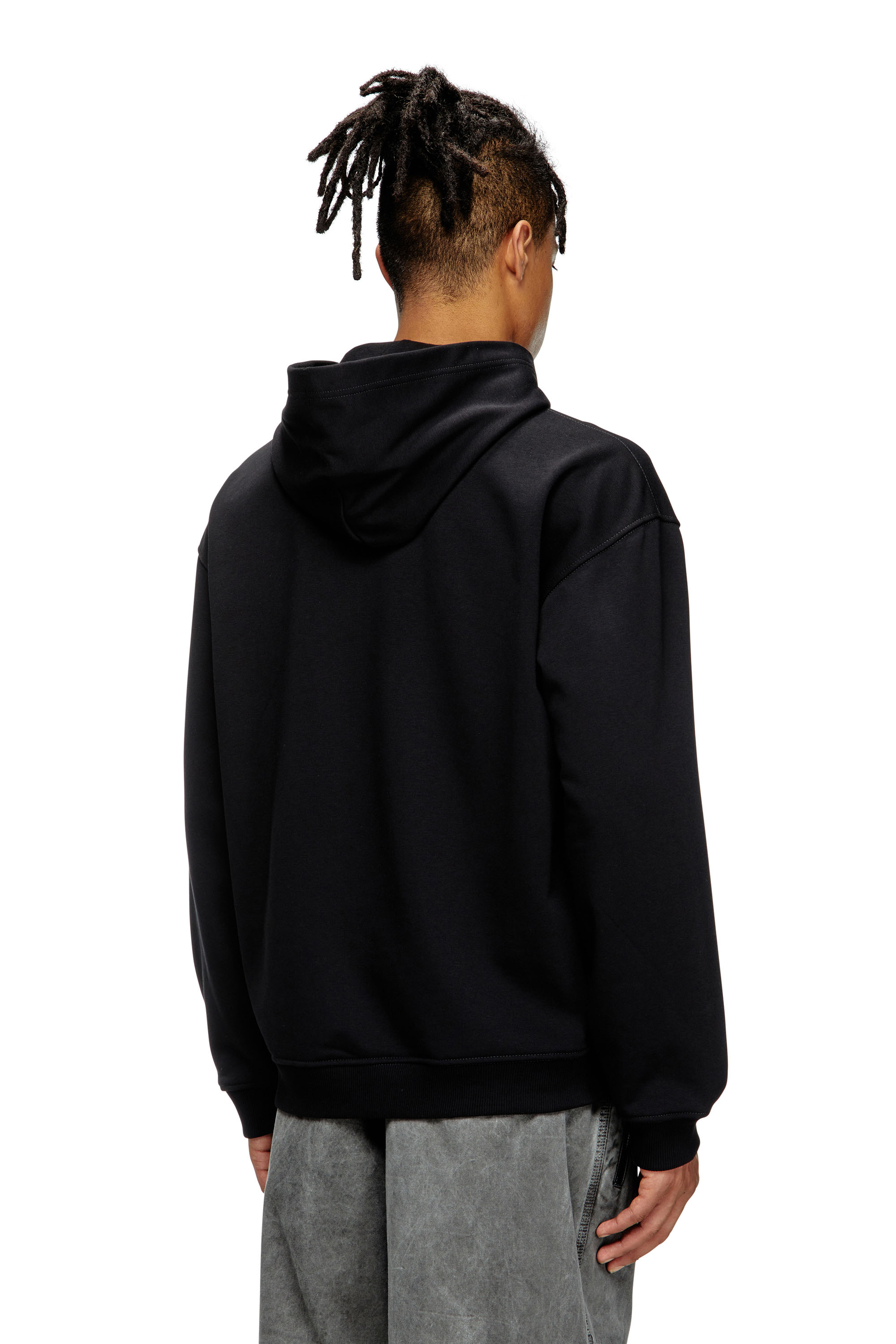 Diesel - S-BOXT-HOOD-T3, Man's Hoodie with spray-effect print in Black - 4