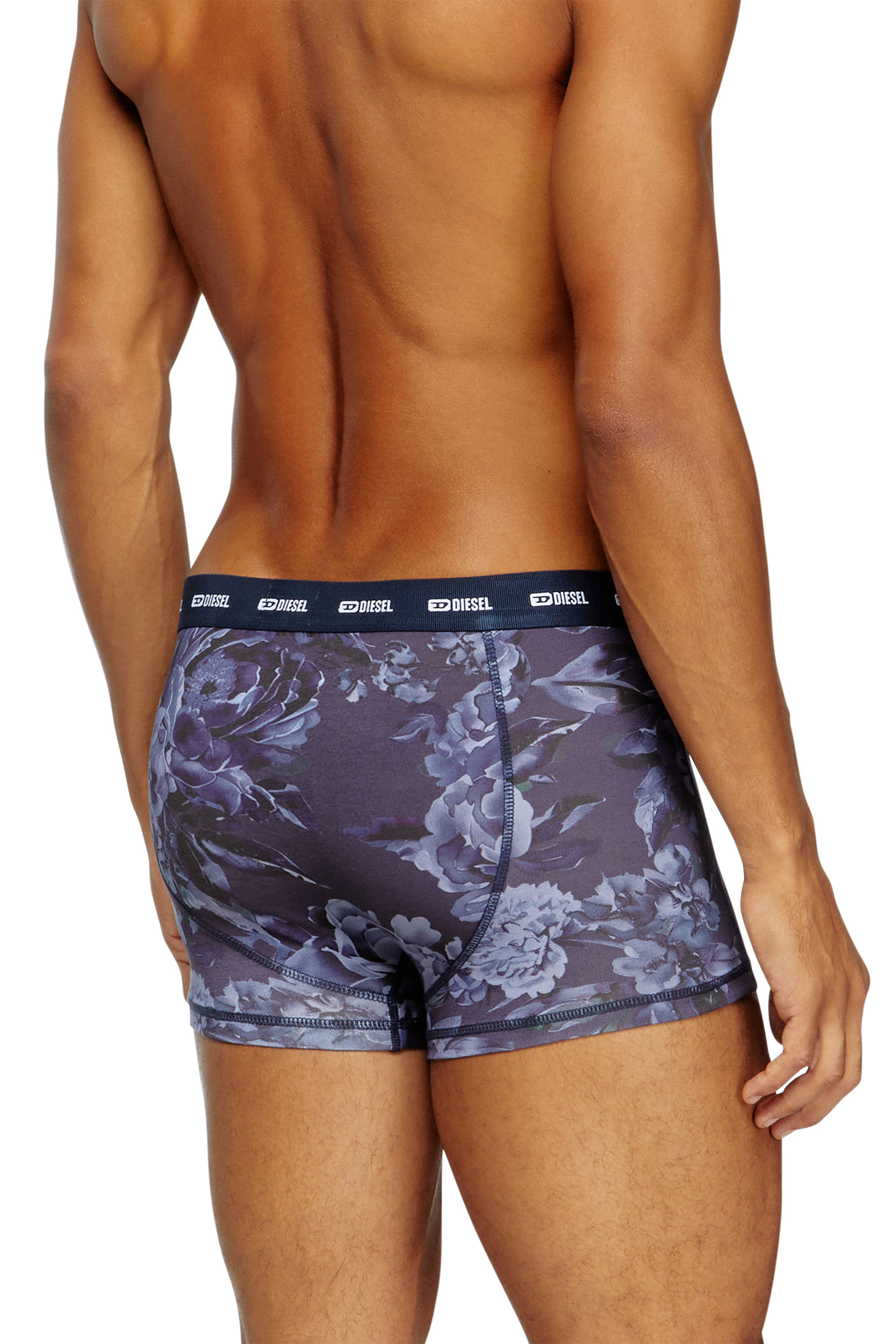 Diesel - DAMIEN-UTLT, Man's Boxer briefs with Flower print in Blue - 2