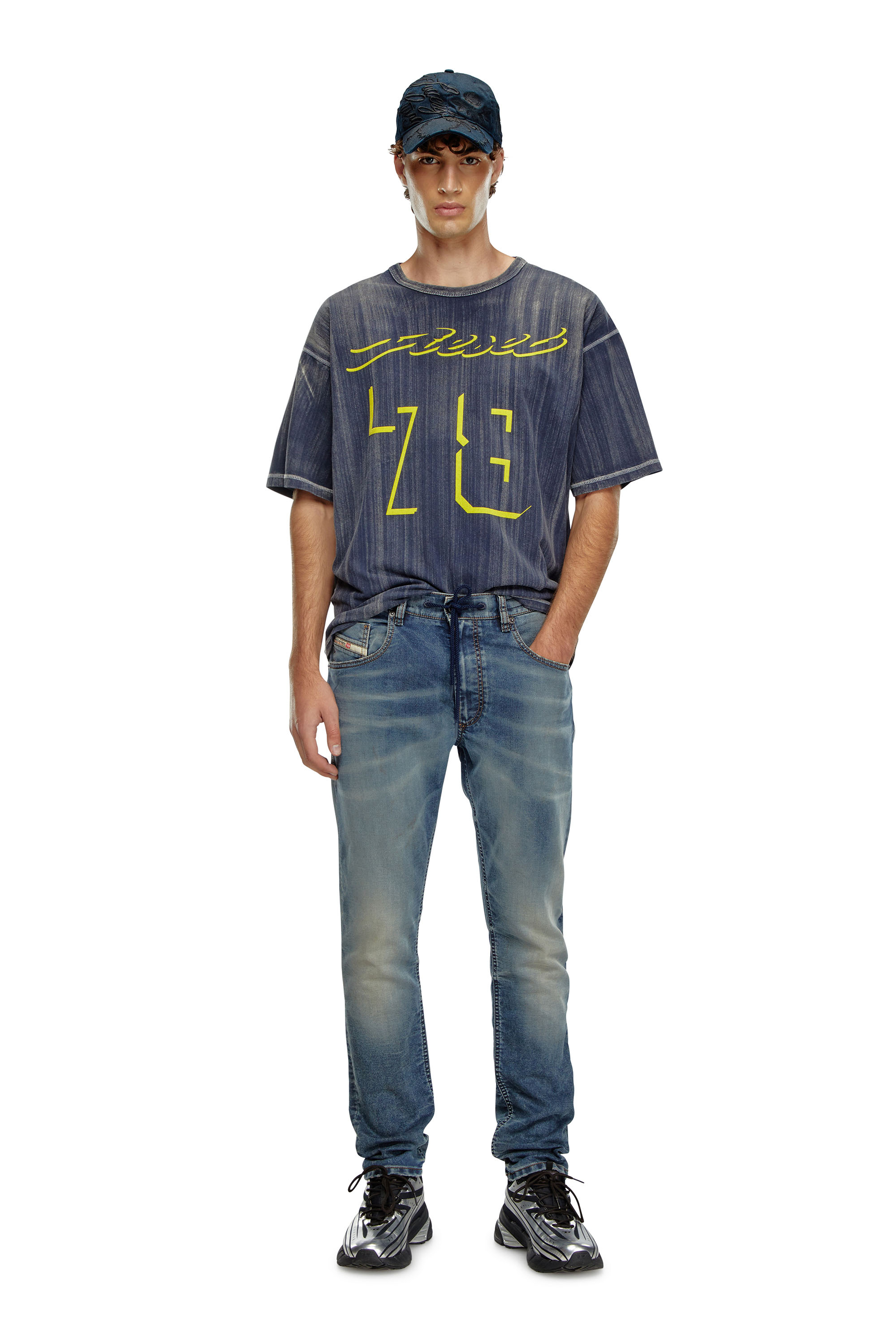 Diesel - Man Tapered 2030 D-Krooley Joggjeans® 068LZ, Medium blue - Image 2