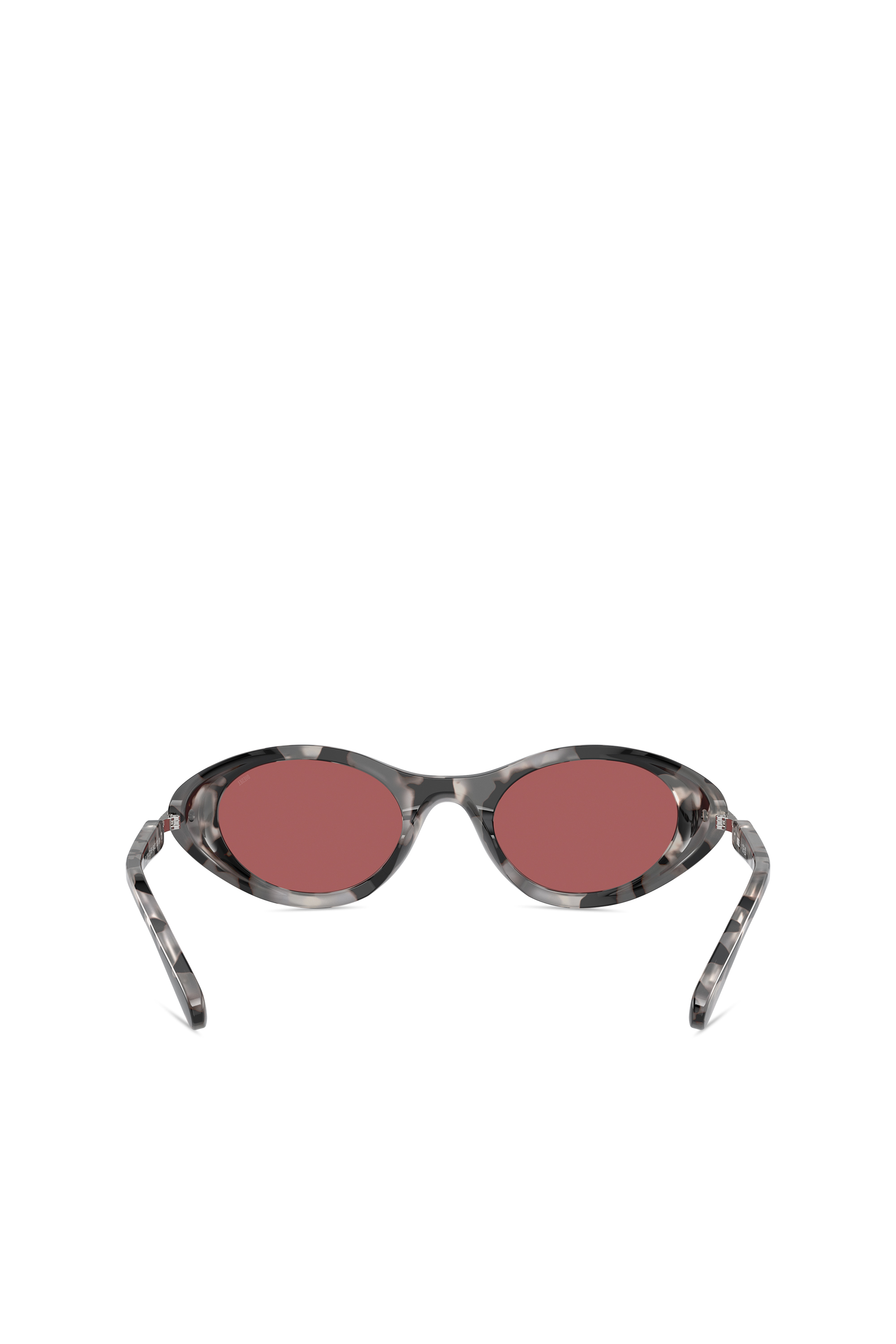 Diesel - 0DL2004, Unisex's Wrap-around shape sunglasses in Grey Havana/Red - 3