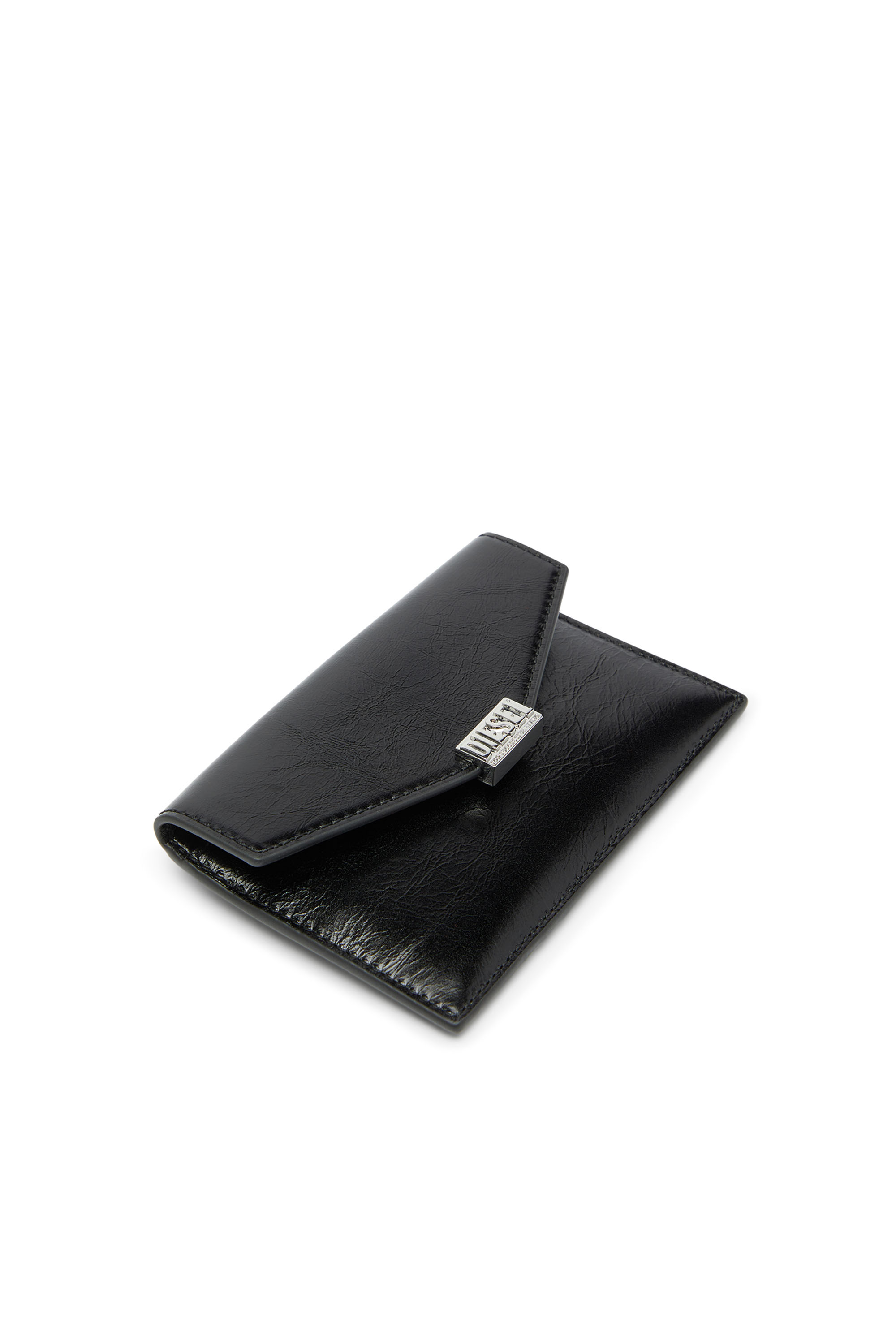 Diesel - D-ENVELOP CARD HOLDER, Woman's Envelope-style card holder in shiny wrinkled leather in null - 3
