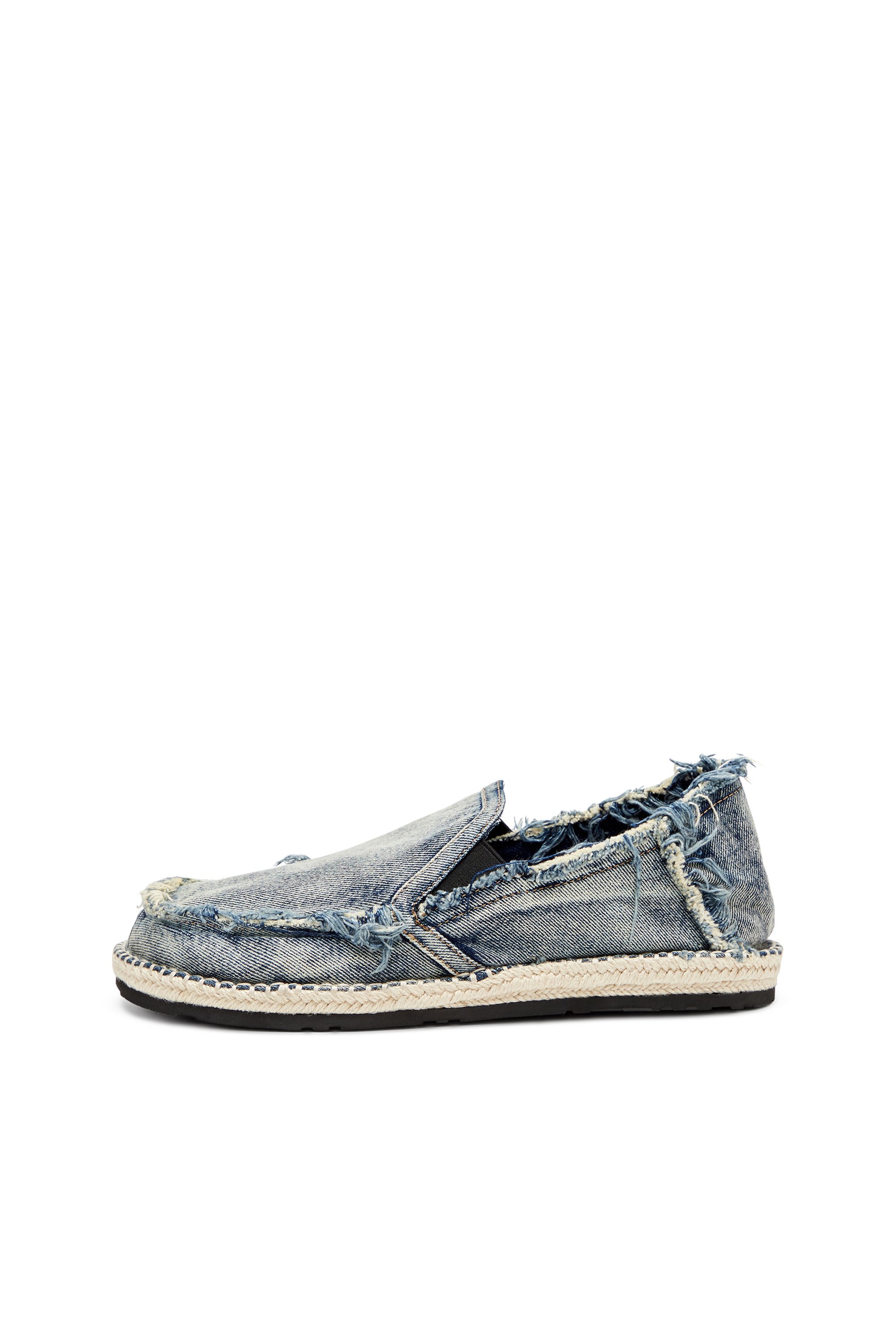 Diesel - D-LUKAS ESP, Man's Espadrille loafers in distressed denim in Light Blue - 7