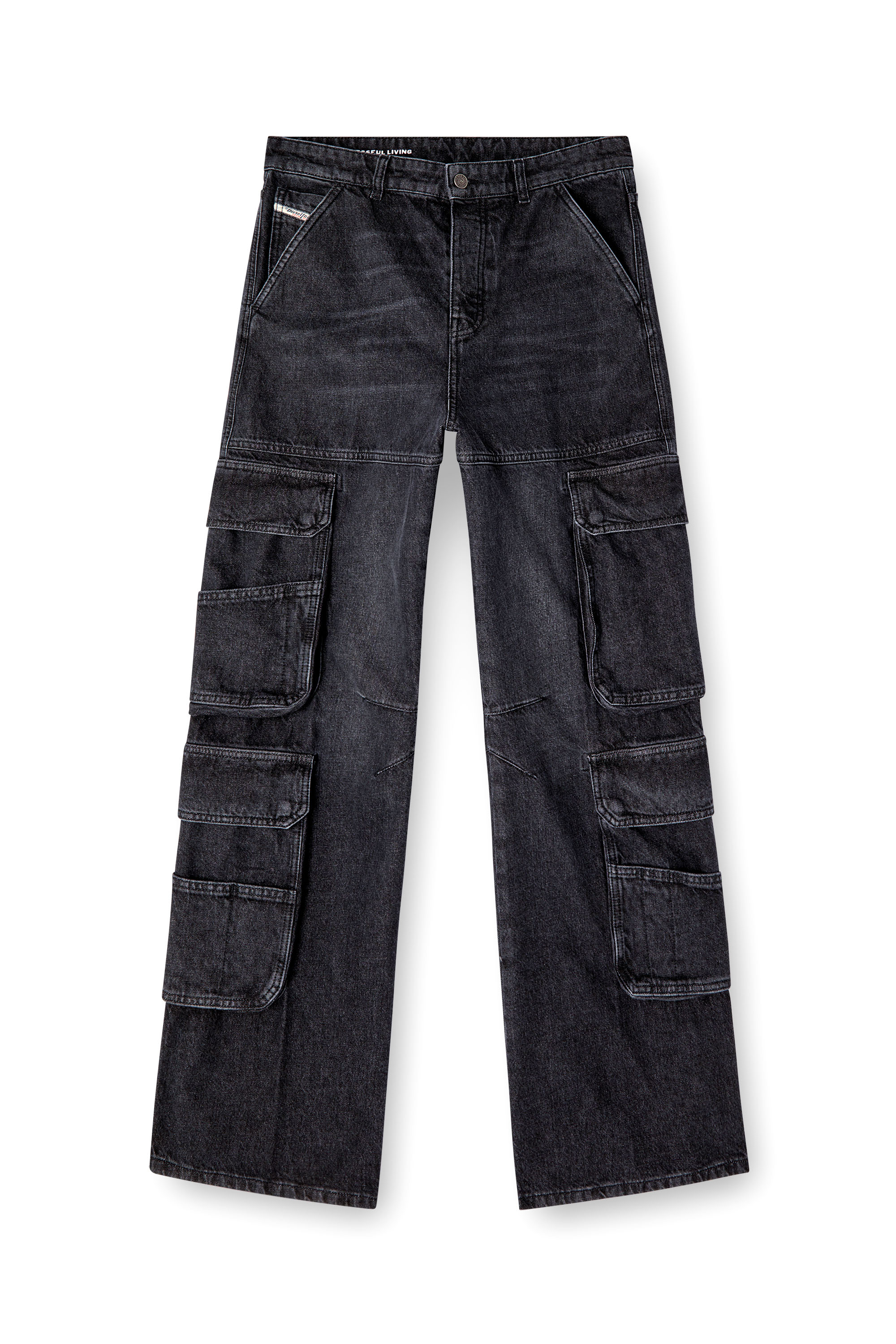 Diesel - Woman Straight Jeans 1996 D-Sire 0HLAA, Black/Dark grey - Image 5