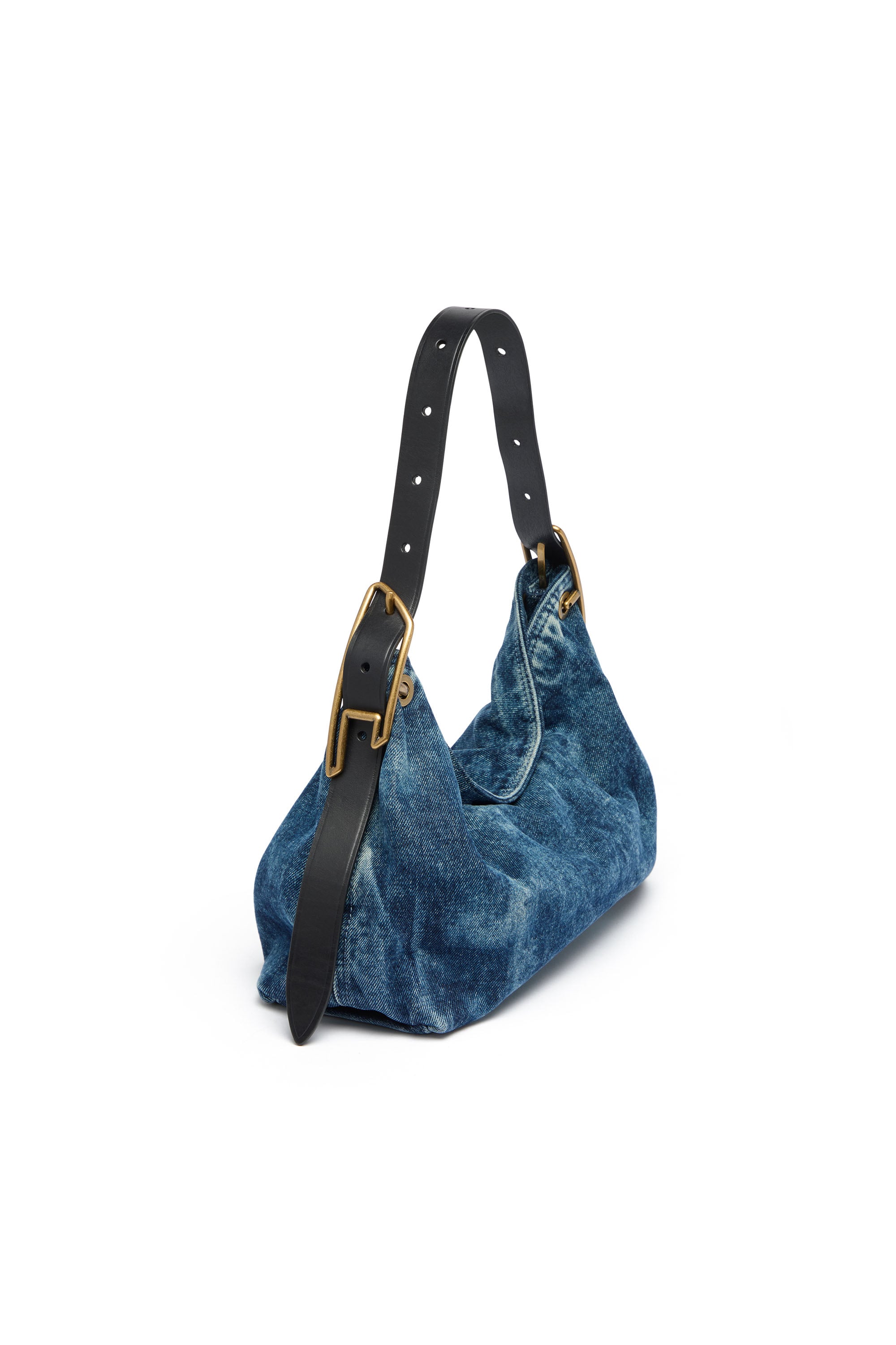Diesel - D-LINE HOBO S, Woman's D-Line-Denim shoulder bag in Medium blue - 3