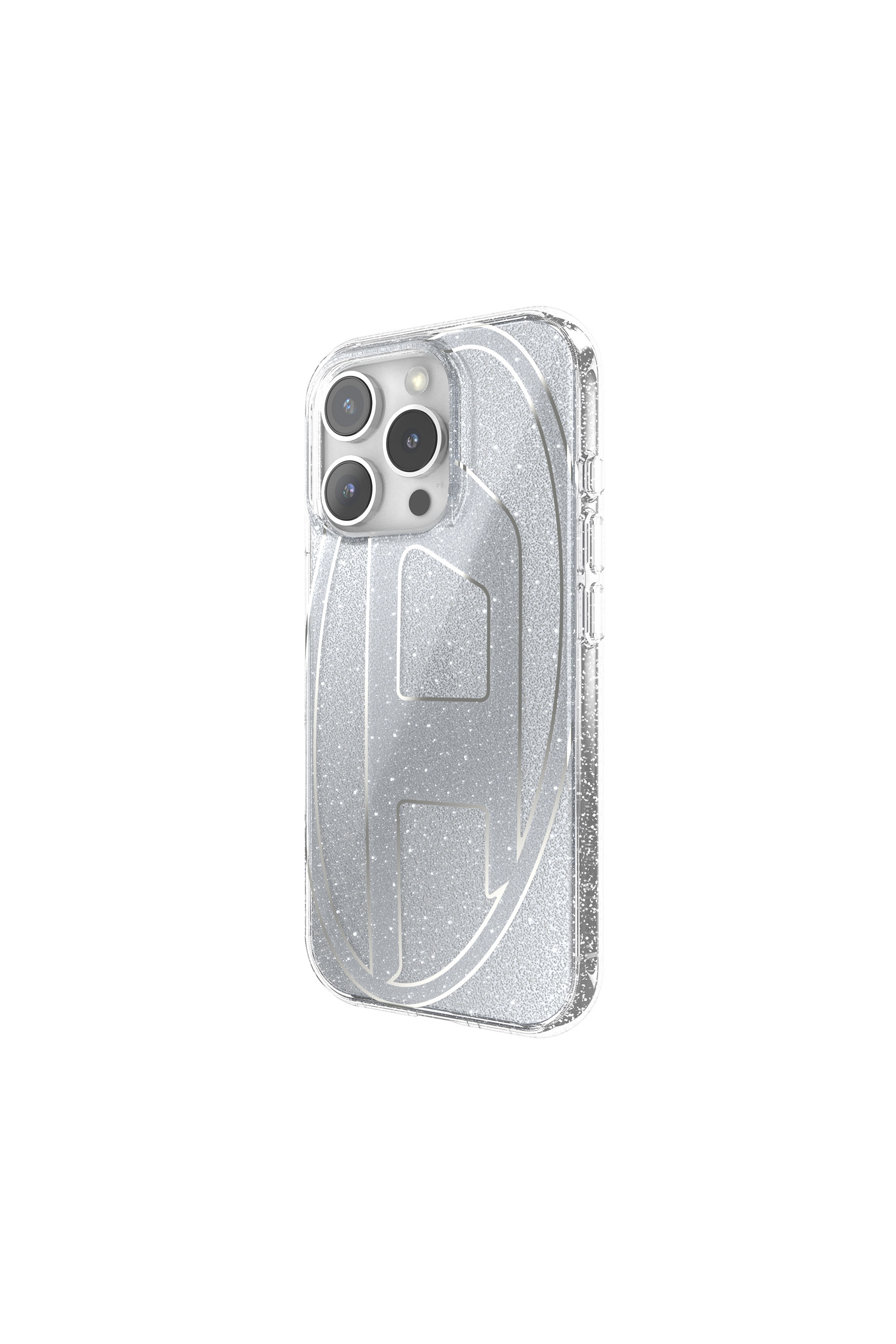 Diesel - 60152 AOP CASE, Unisex's Oval D Glitter Case for iP 16 Pro in Silver - 4