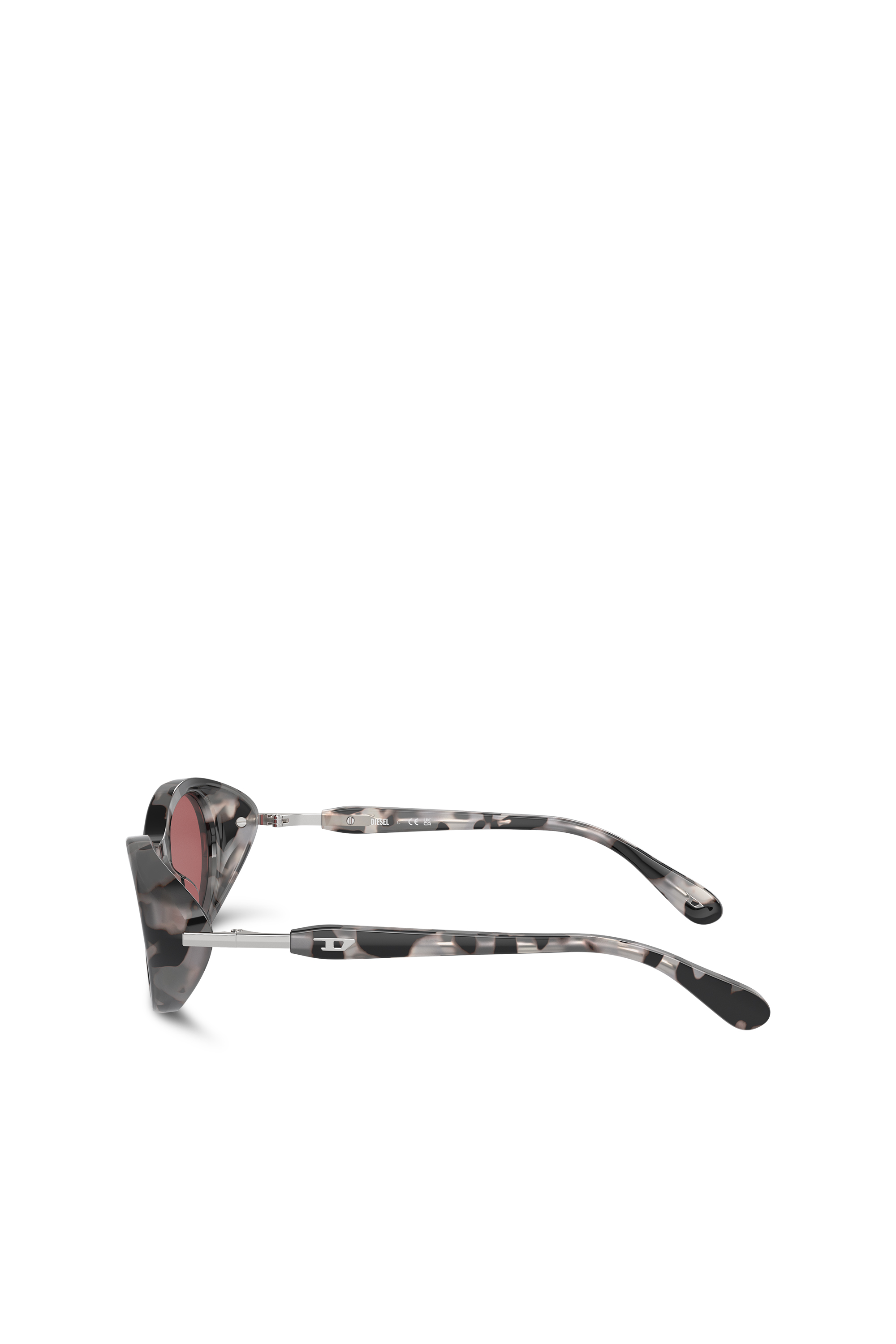 Diesel - 0DL2004, Unisex's Wrap-around shape sunglasses in Grey Havana/Red - 2