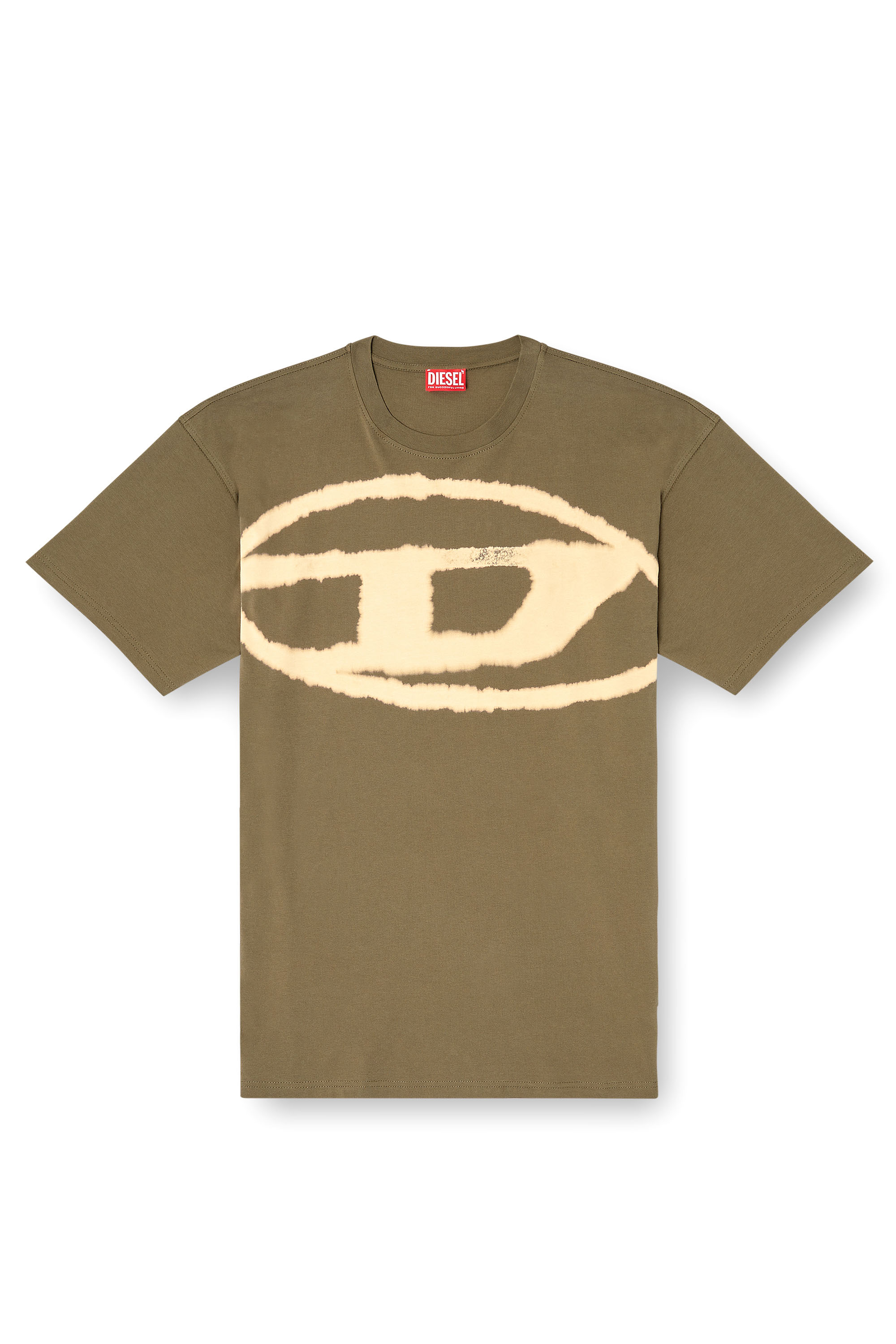 Diesel - T-BOXT-BLEACH, Man's T-shirt with bleached Oval D logo in null - 3