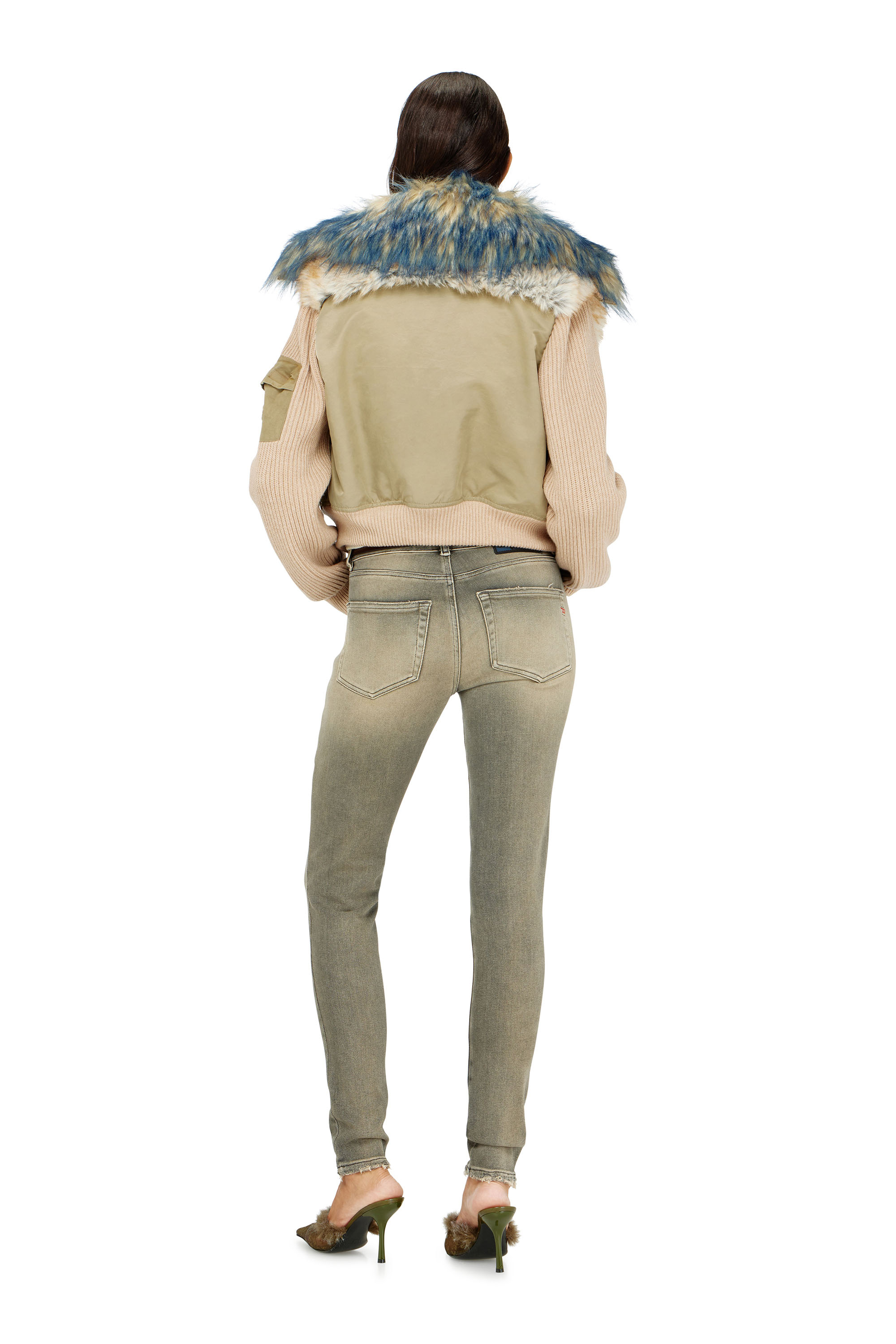Diesel - Woman's Skinny Jeans 2017 Slandy 09P32, Grey - 3
