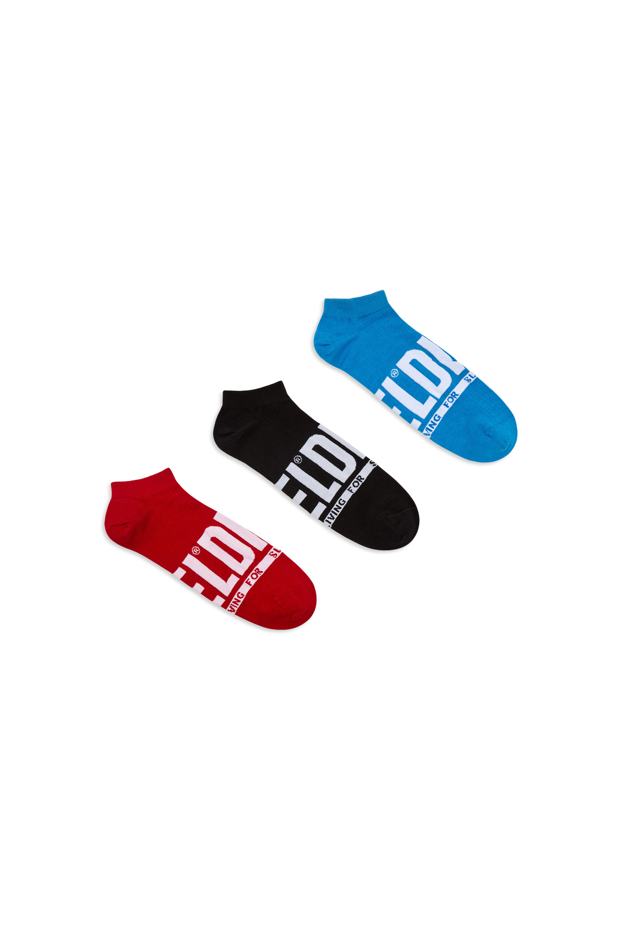SKM-GOST-THREEPACK, Red/Blue - Socks