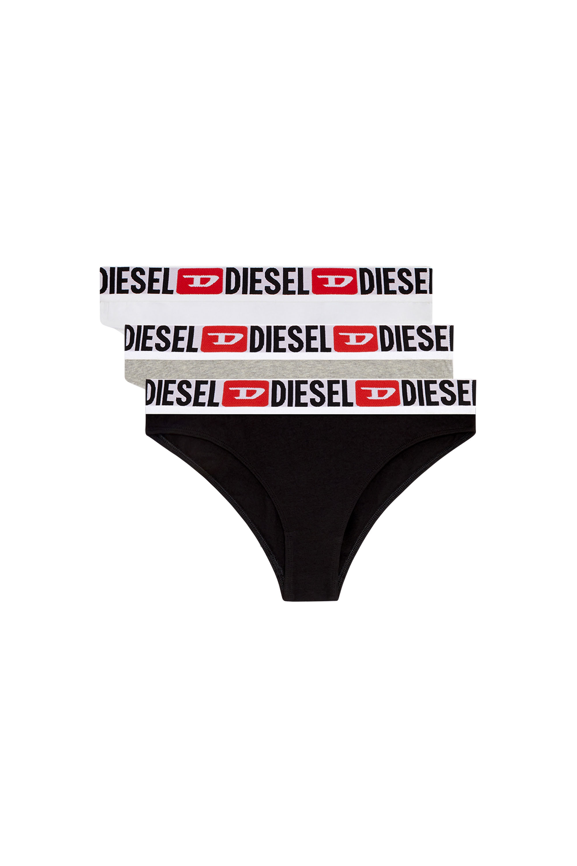 Diesel - UFPN-PANTIES-TD-THREEPACK, Black/Grey - Image 1