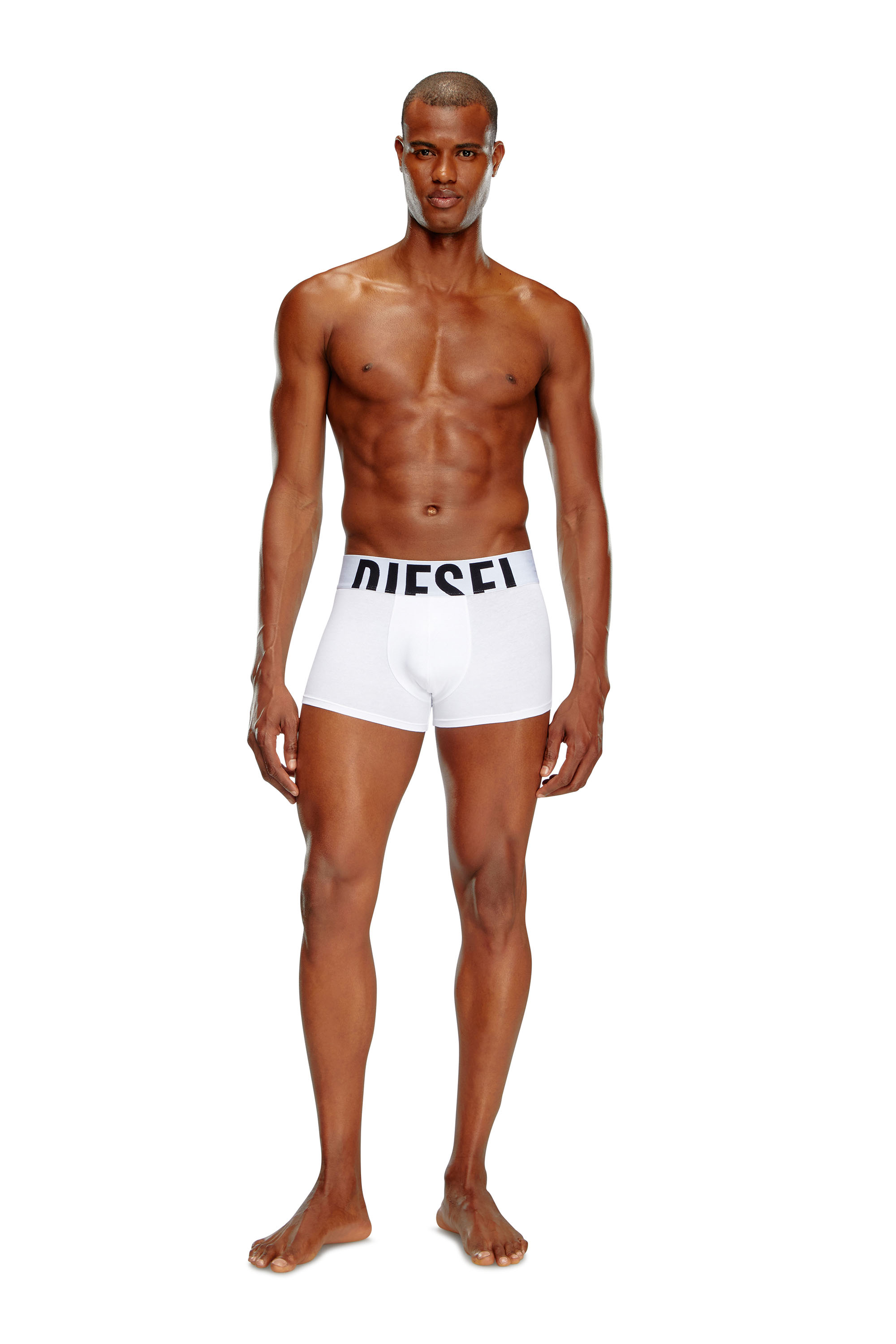 Diesel - UMBX-DAMIENTHREEPACK-5.5EL, Man's 3-pack of boxer briefs with cut-off logo in Black/White - 4