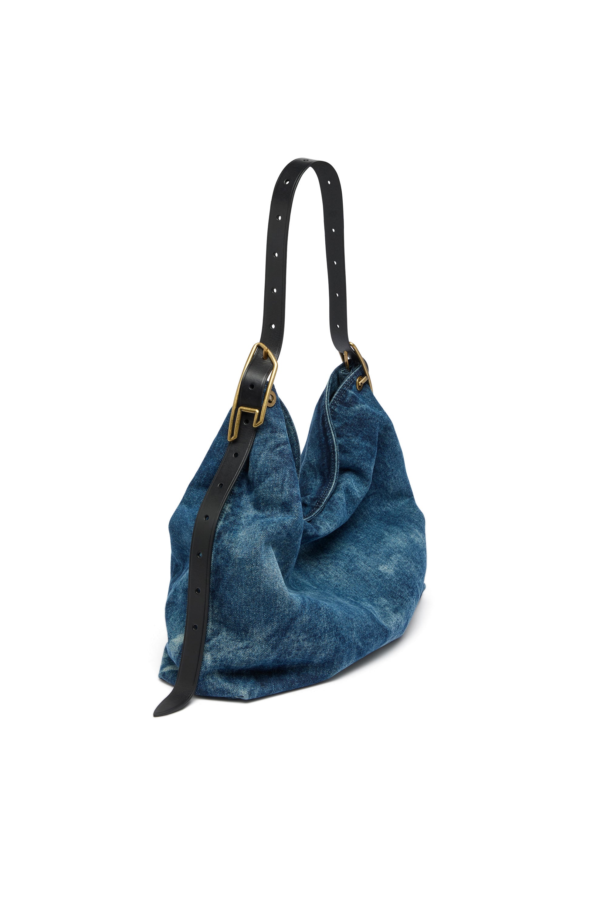 Diesel - D-LINE HOBO L, Woman's D-Line-Denim hobo bag in Medium blue - 3