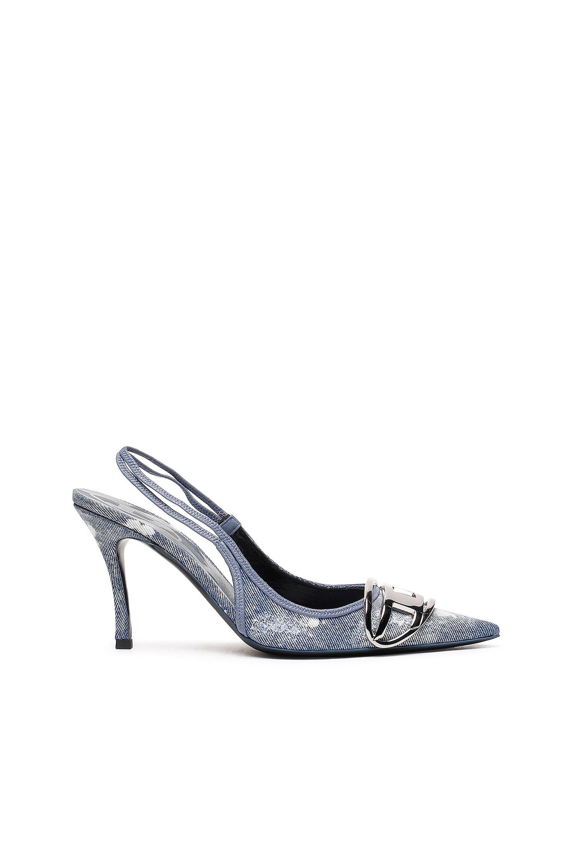 D-VENUS SB, Blue Diesel - D-VENUS SB, Woman's D-Venus-Slingback pumps in distressed denim in Blue - 1