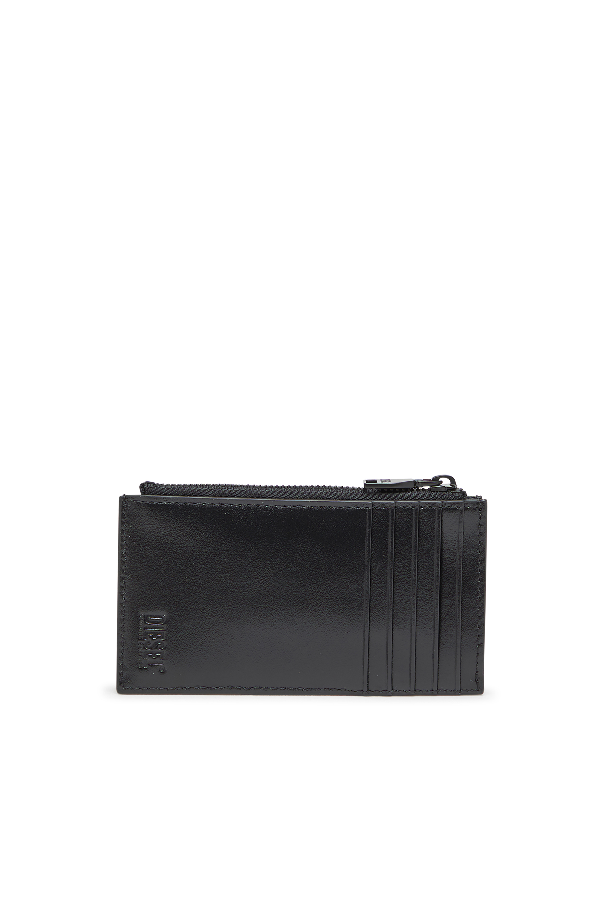 Diesel - HOLI-D CARD HOLDER III, Man's Leather card holder in Black - 2