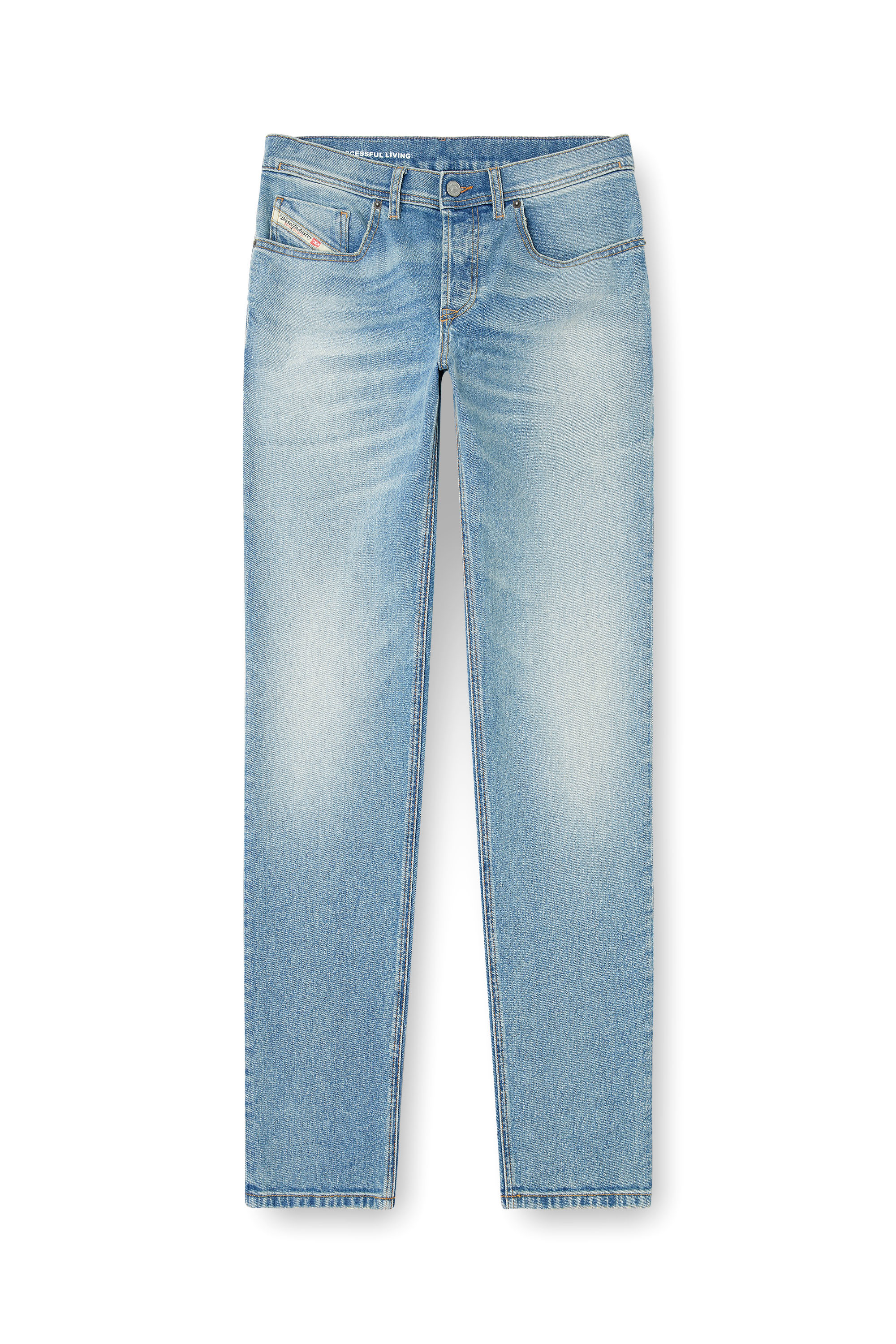 Regular Jeans 2023 D-Finitive 0DBEH, Light Blue Diesel - Man's Regular Jeans 2023 D-Finitive 0DBEH, Light Blue - 2