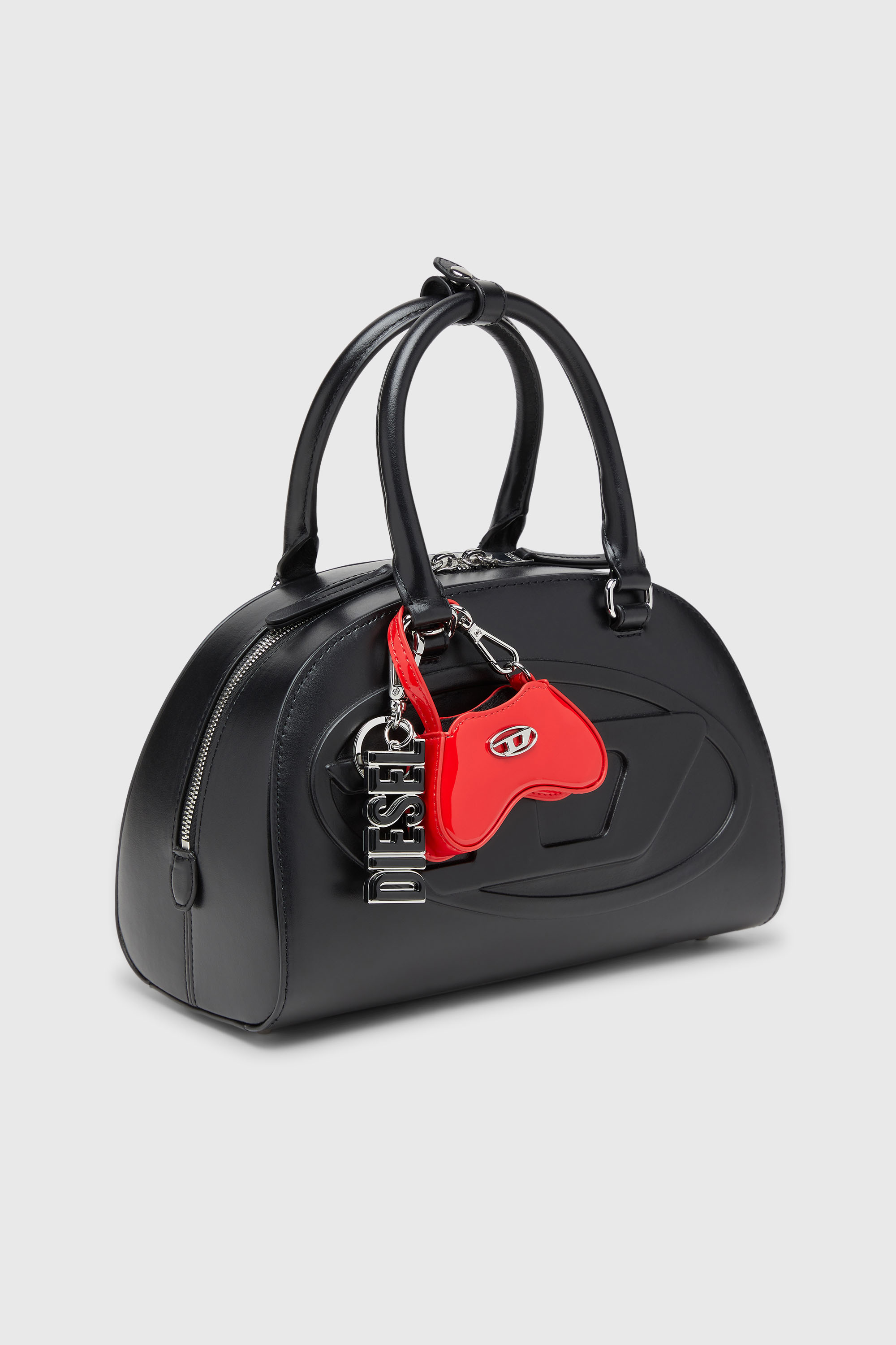 Diesel - 1DR DOME CROSSBODY, Woman's 1DR Dome-Leather Small bowling bag in Black - 2