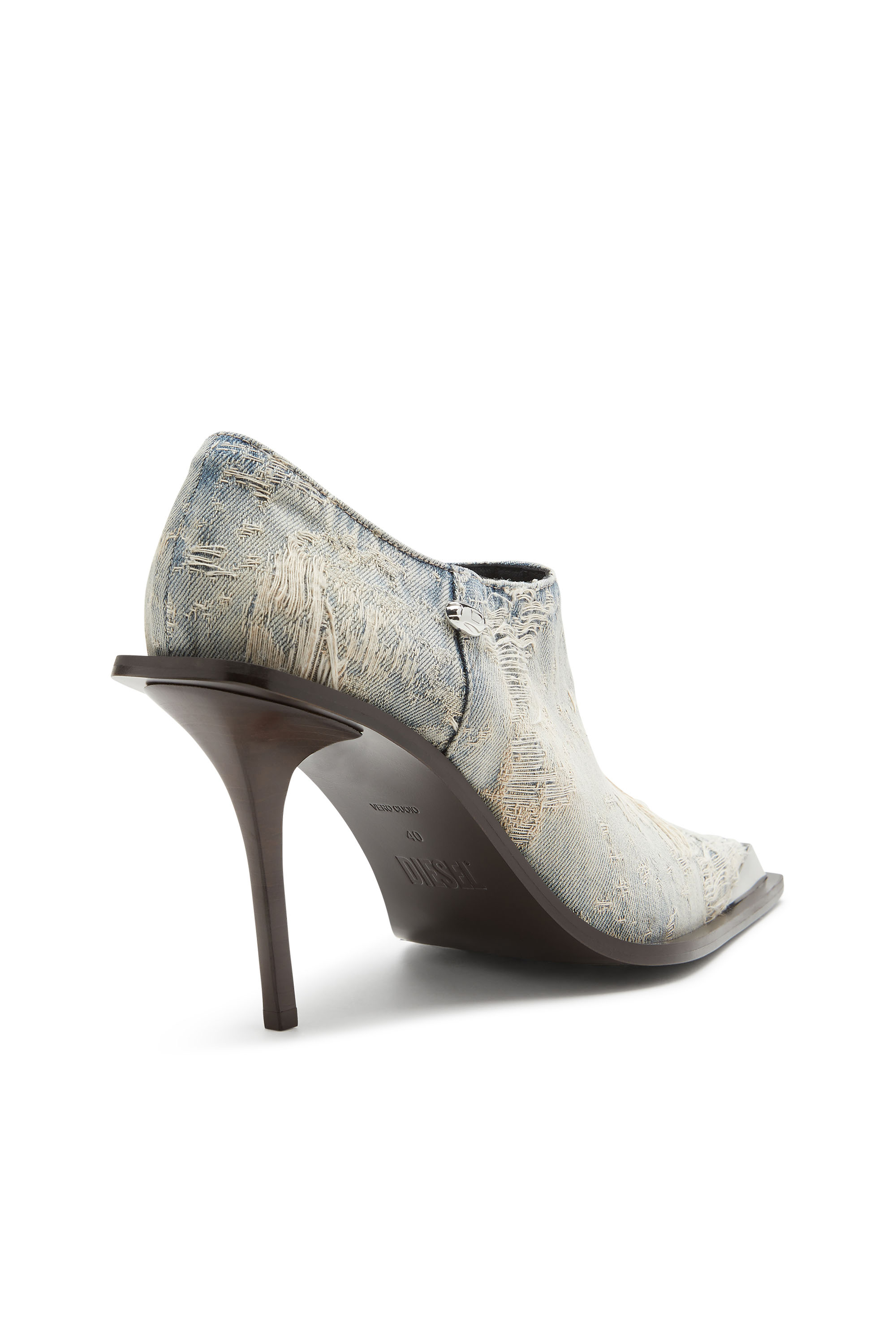 Diesel - D-TONA SC, Woman's D-Tona-Ankle boots in jacquard denim in Light Blue - 6