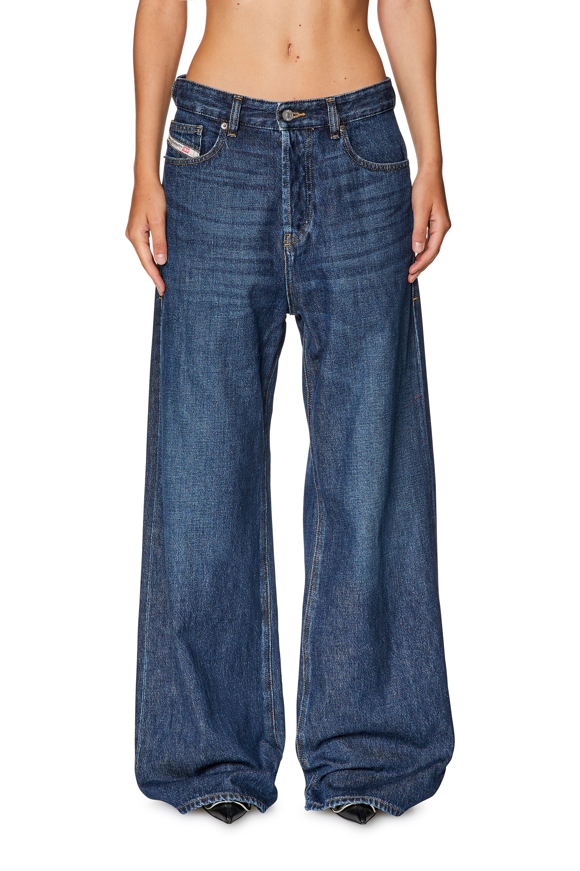 Diesel - Woman's Relaxed Jeans 1996 D-Sire 09C03, Dark Blue - 3