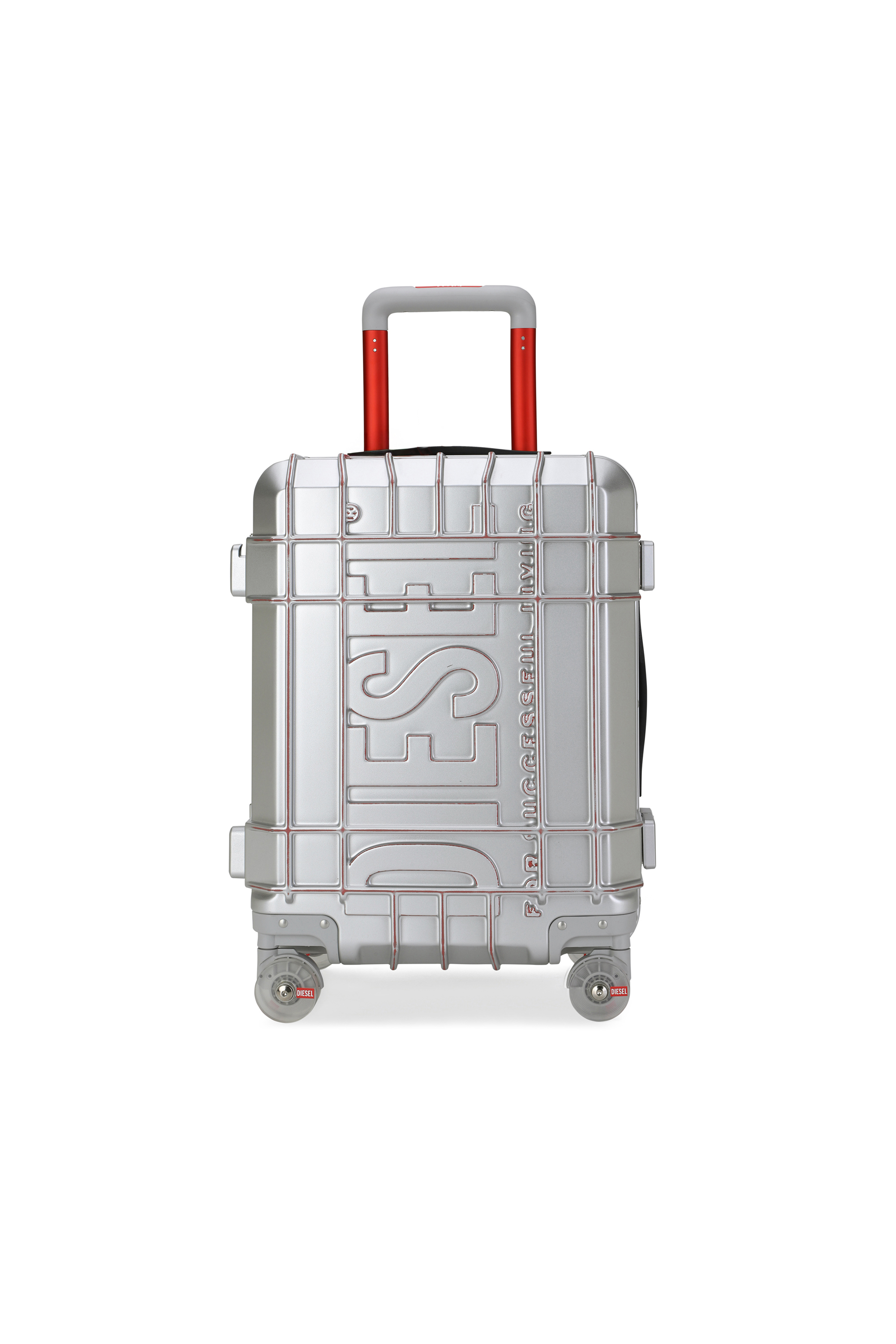Diesel - DIESEL PC STRONG IMAGE TROLLEY- DSL003, Unisex's Rugged suitcase size S in Silver - 1