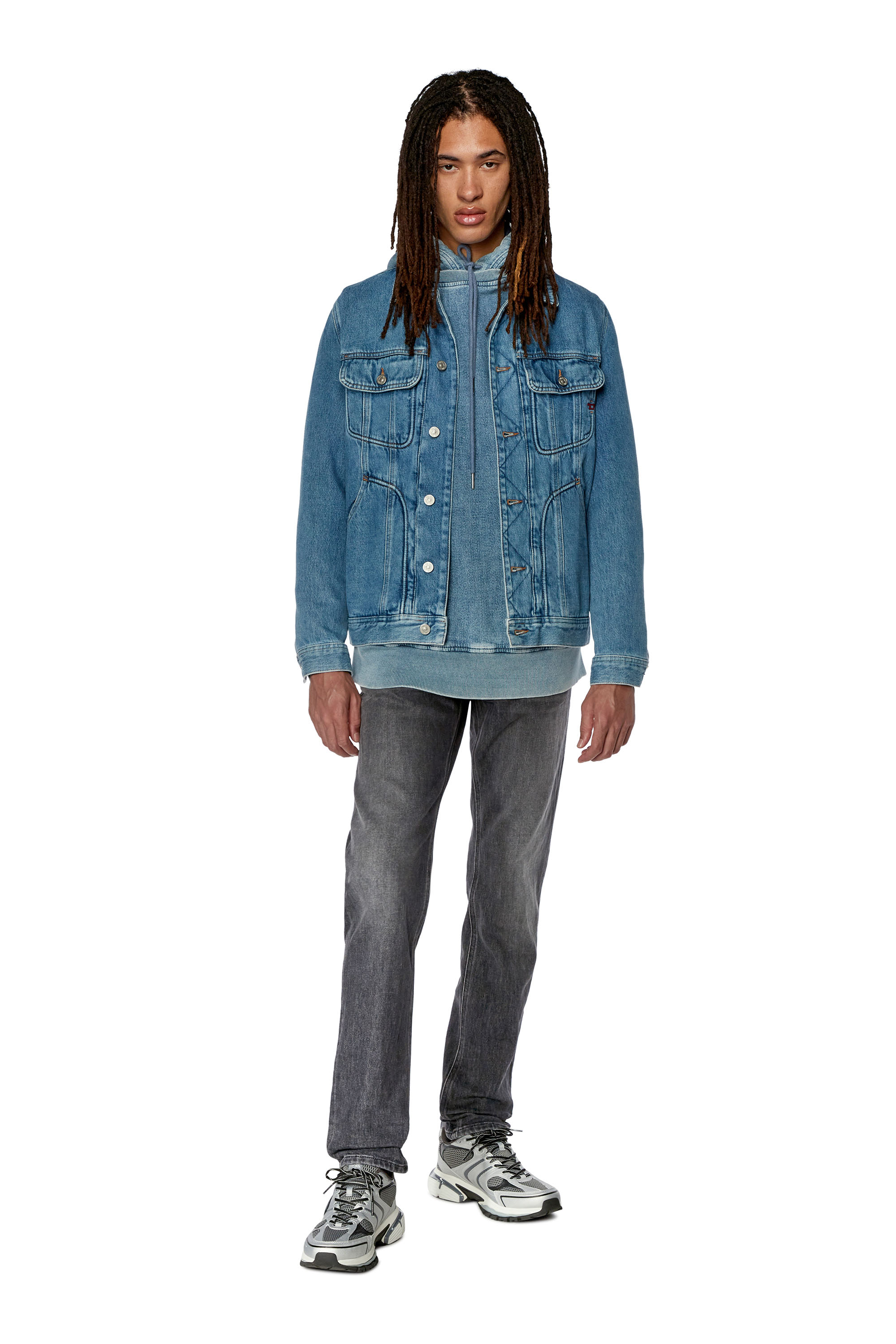 Diesel - Straight Jeans 1995 D-Sark 09F84, Black/Dark grey - Image 4