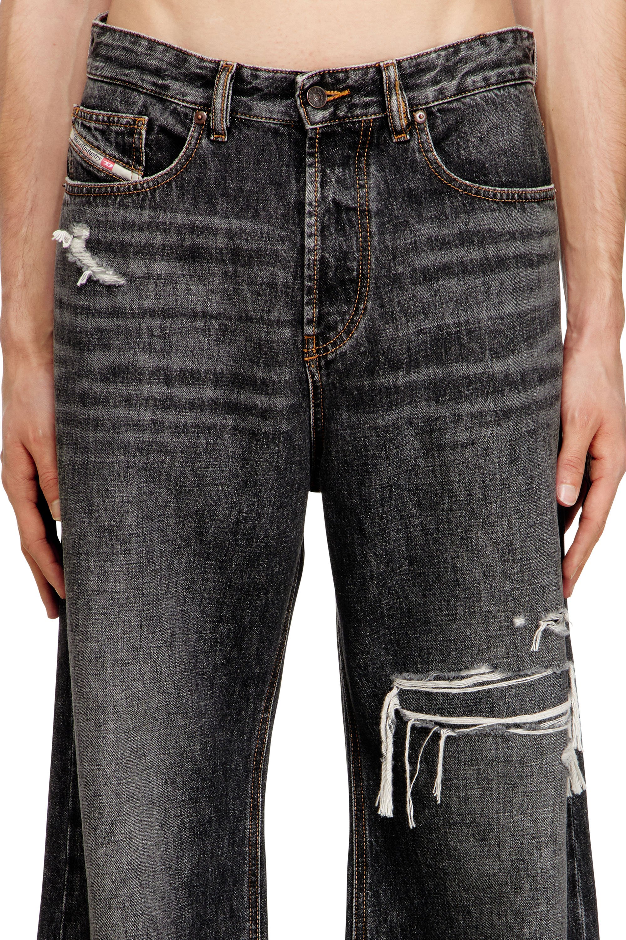 Diesel - Man's Relaxed Jeans D-Rise 007DN, Black/Dark grey - 4